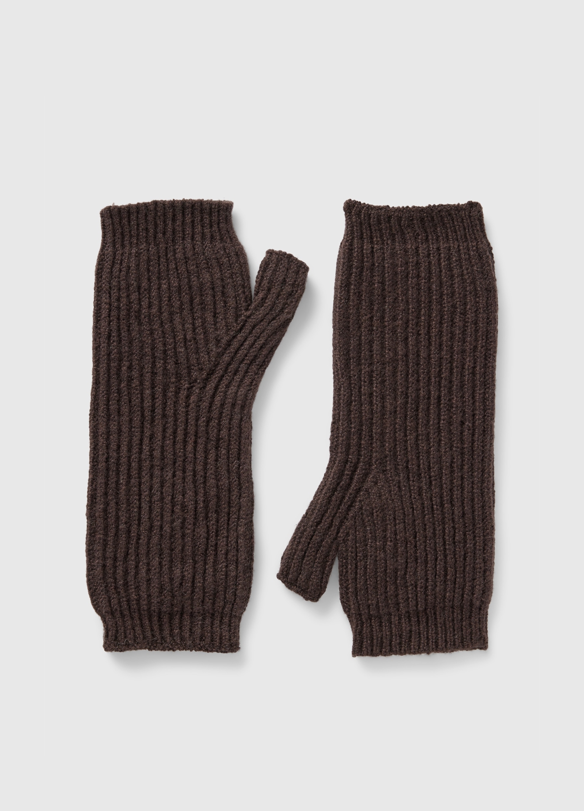 GAP, Guanti Cashsoft Mezze Dita A Costine, Donna, Marrone, Taglia: TAGLIA UNICA