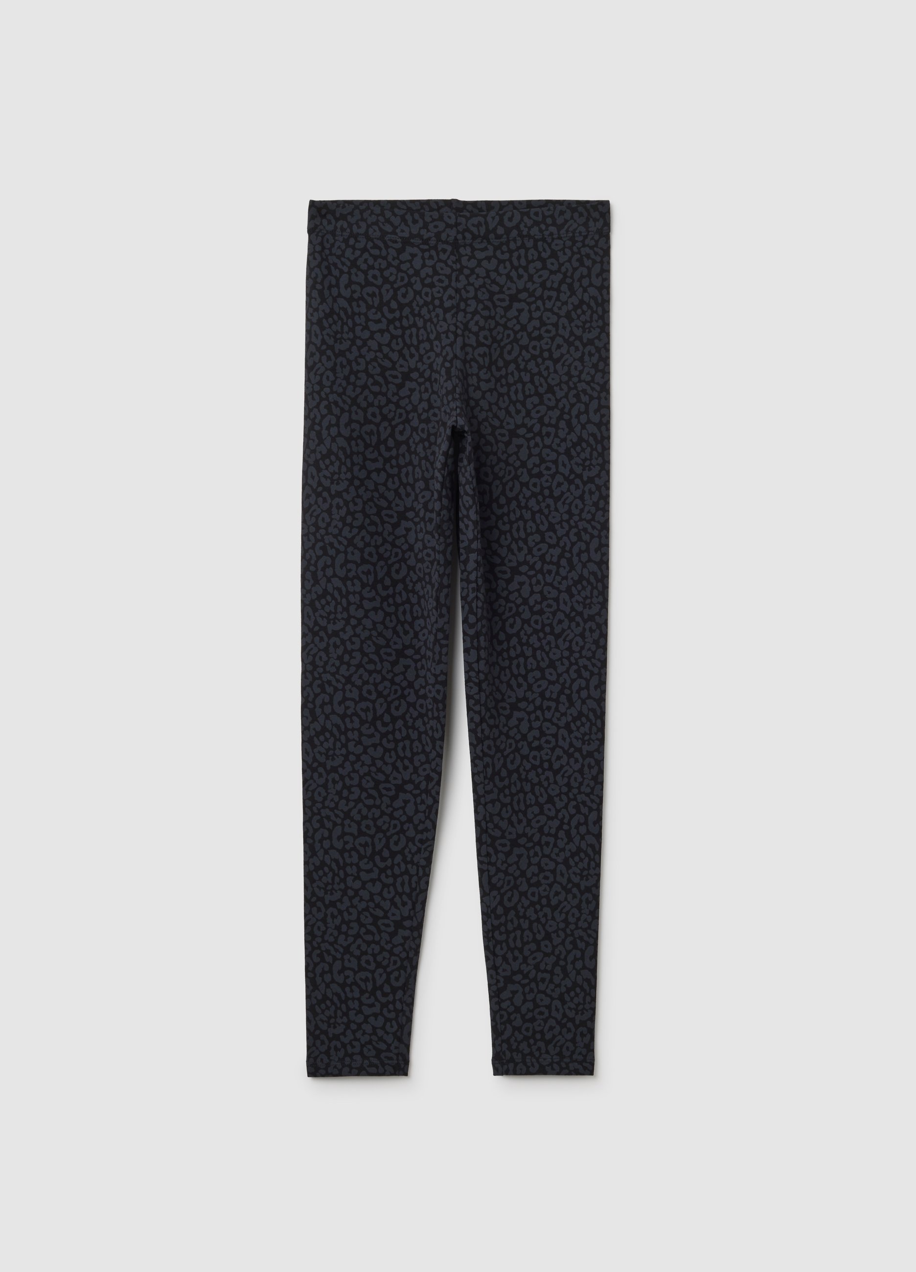 OVS, Leggings Da Ragazza In Cotone Elasticizzato Nero Skinny, Mädchen, Gunmetal, Größe: 10-11