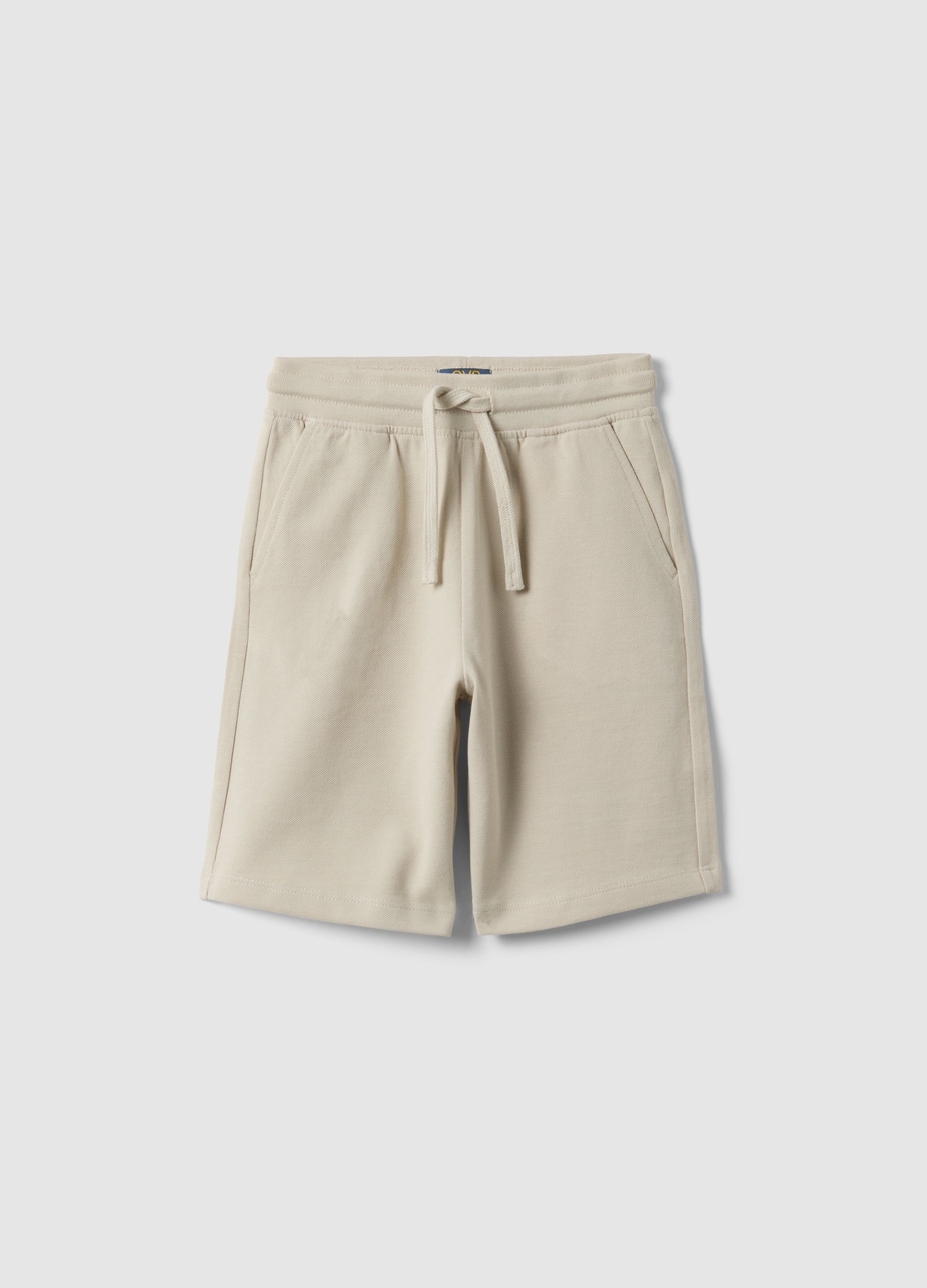 OVS KIDS, Shorts De Puro Algodón Beige Para Niños Ajuste Regular, Niño, Beige Claro, Talla: 9-10