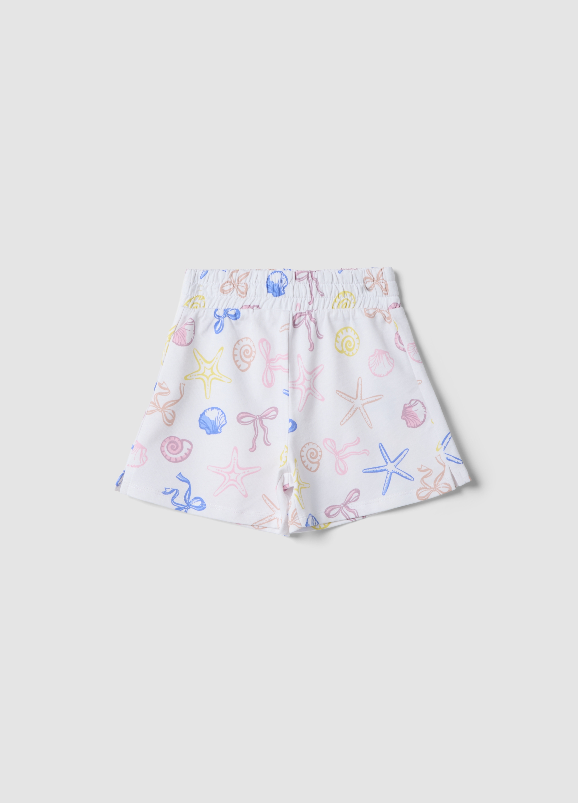 OVS KIDS, Short Blanco De Algodón Puro Para Niña Con Estampados Marineros, Niña, Blanco, Talla: 3-4