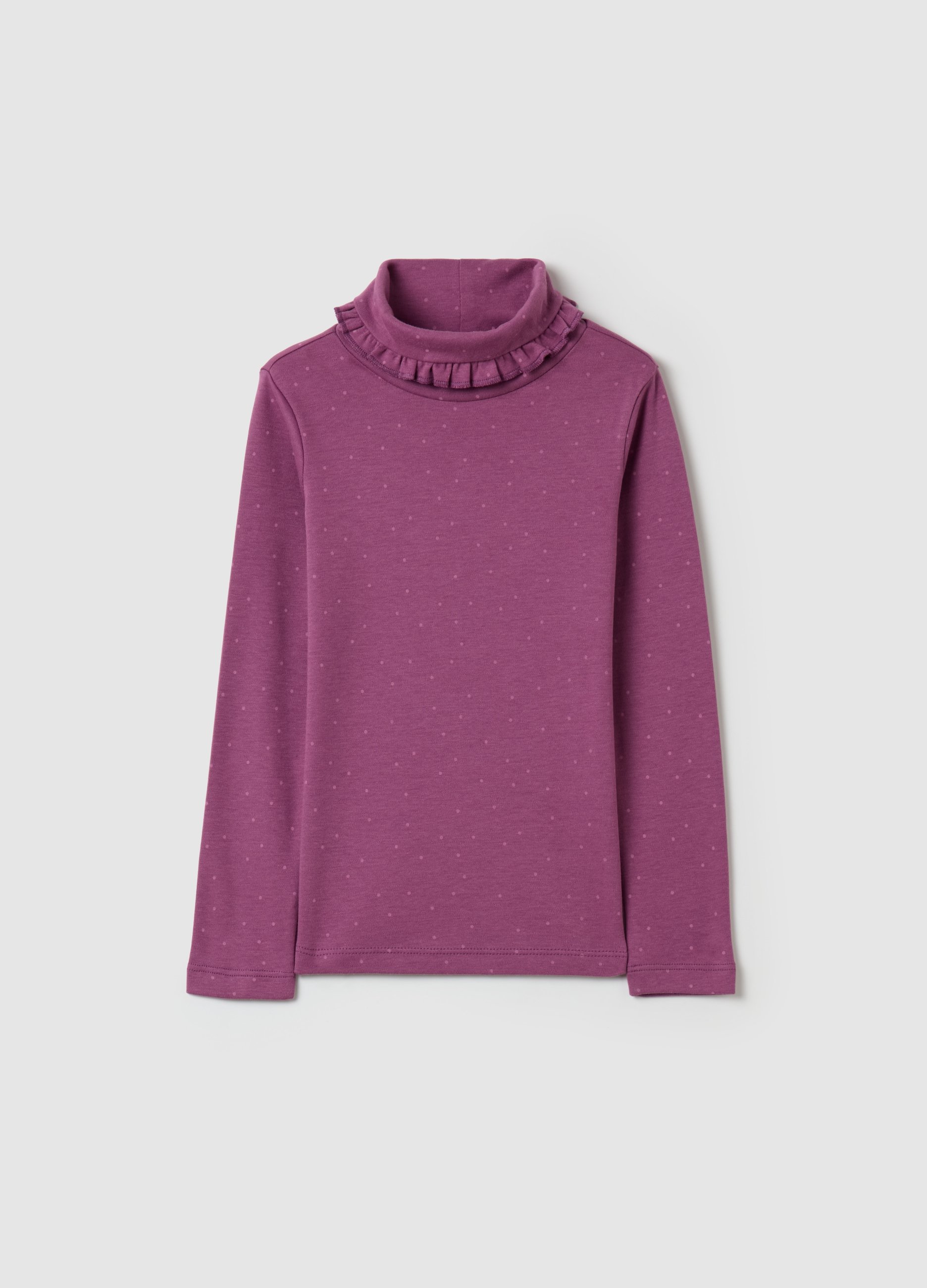 OVS KIDS, Camiseta De Cuello Alto Con Estampado Integral, Niña, Malva, Talla: 6-7