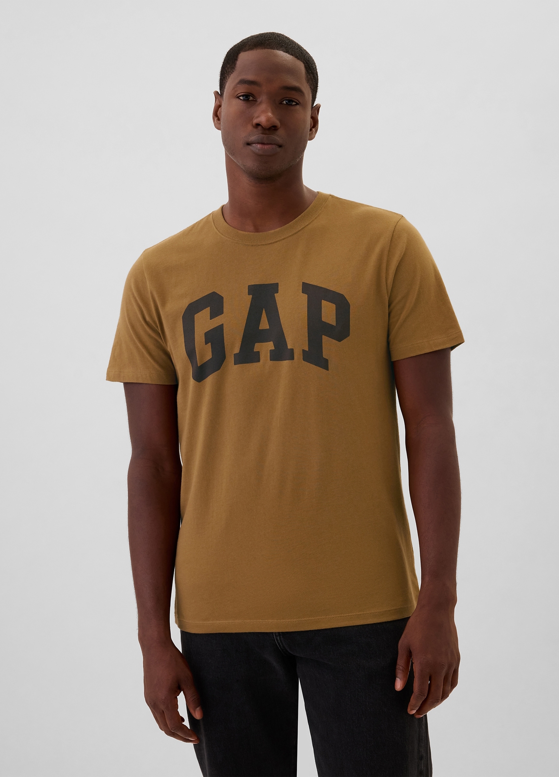 GAP, T-shirt In Cotone Con Logo, Uomo, Marrone, Taglia: M