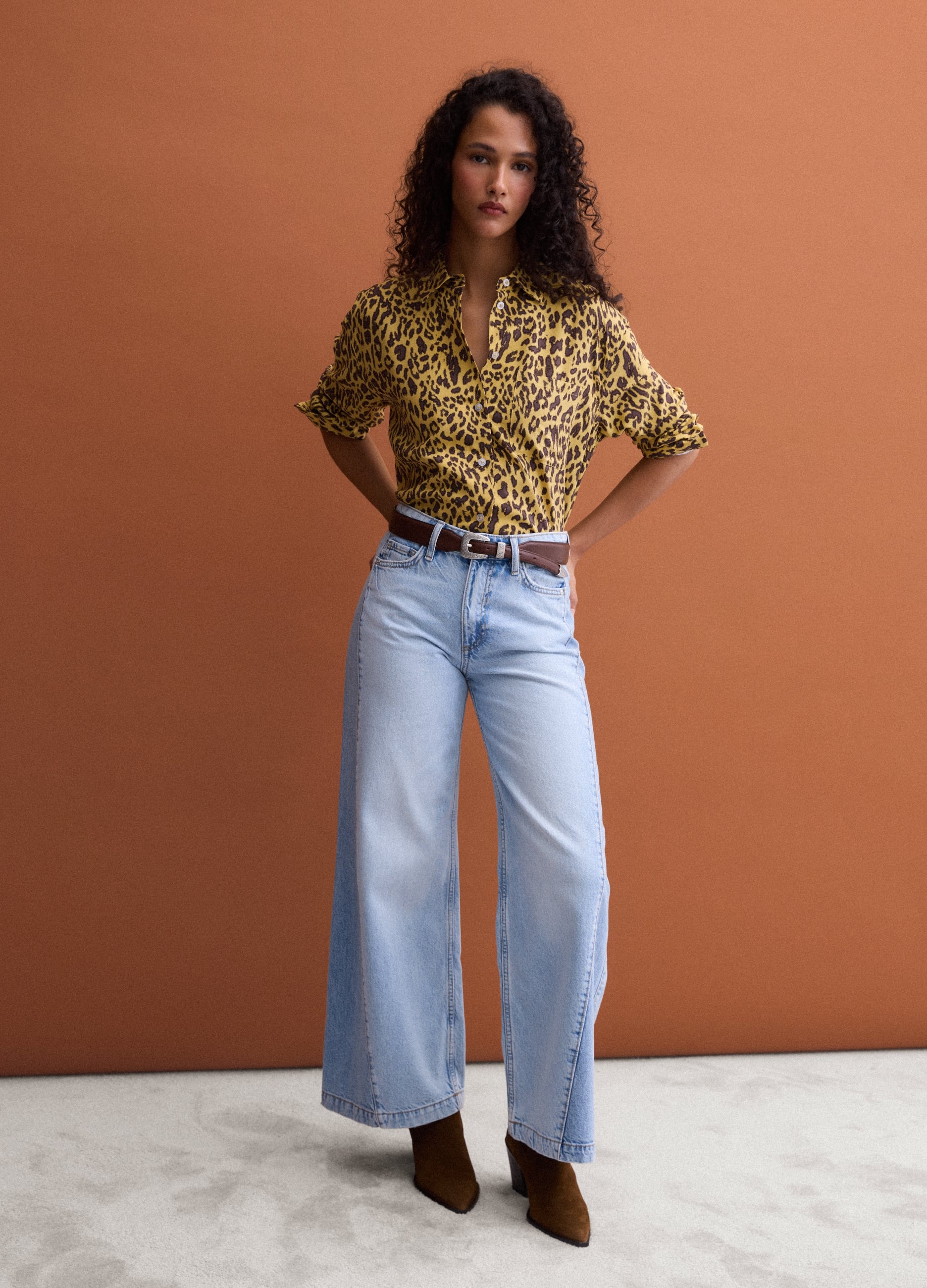 PIOMBO, Jeans Azzurri Wide Leg In Puro Cotone, Donna, Azzurro, Taglia: 38