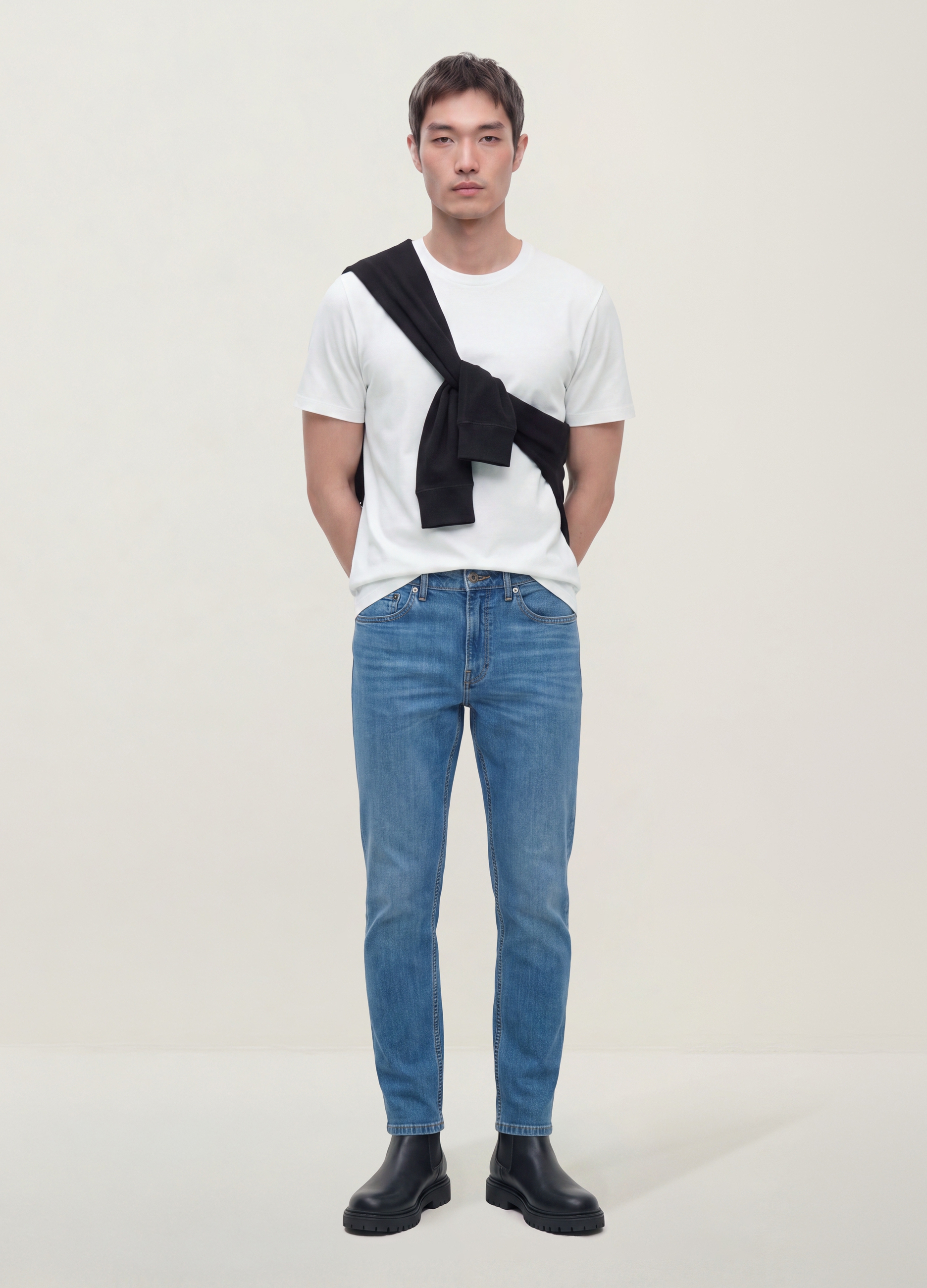 REPUBLIC OF DENIM, Jeans Lavaggio Chiaro In Cotone Elasticizzato Slim Fit, Uomo, Denim, Taglia: 50