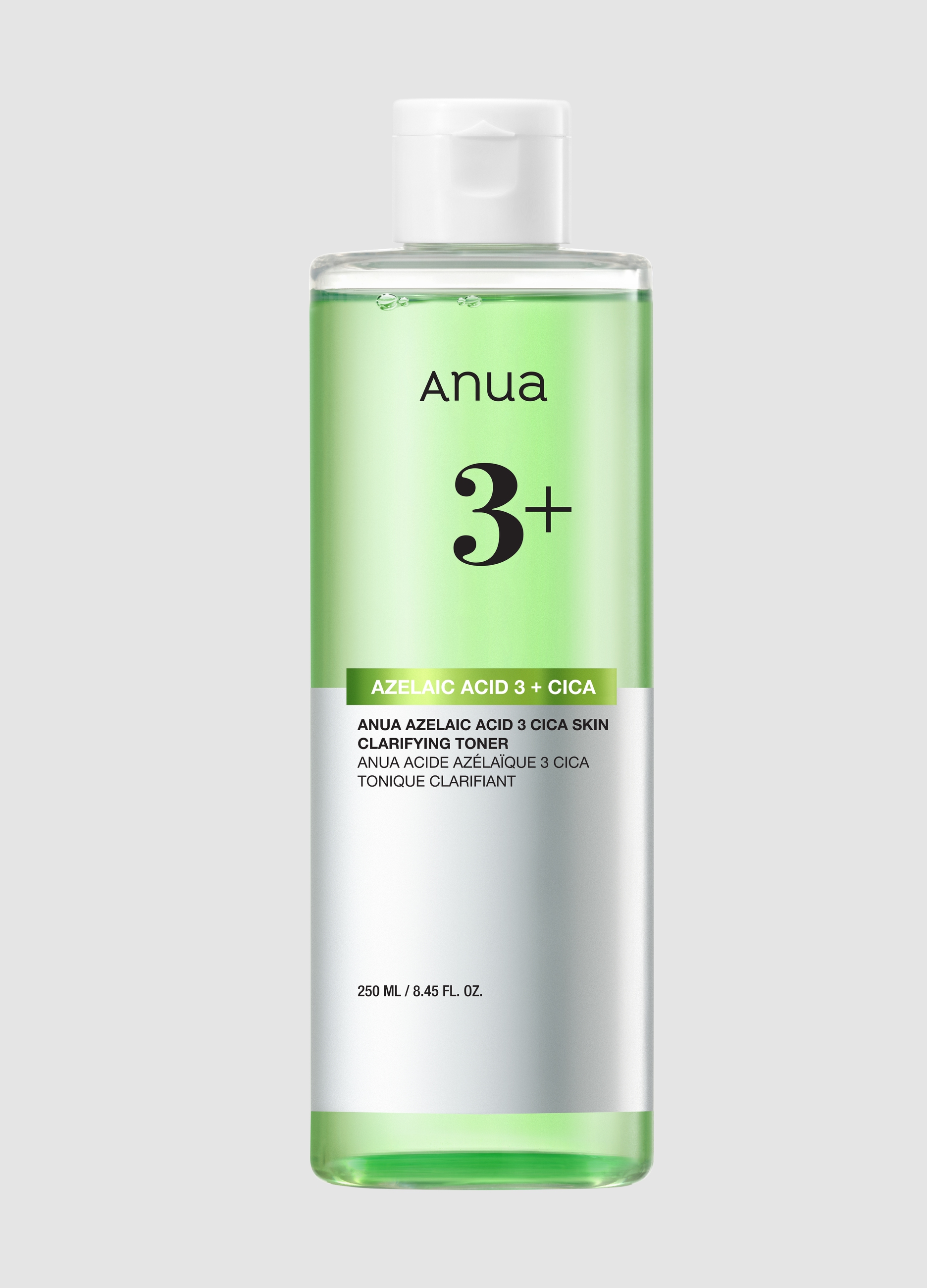 ANUA, Azelaic Acid 3 Cica Skin Clarifying Toner 250ml - Skincare Coreana, Donna, Bianco, Taglia: FASUL