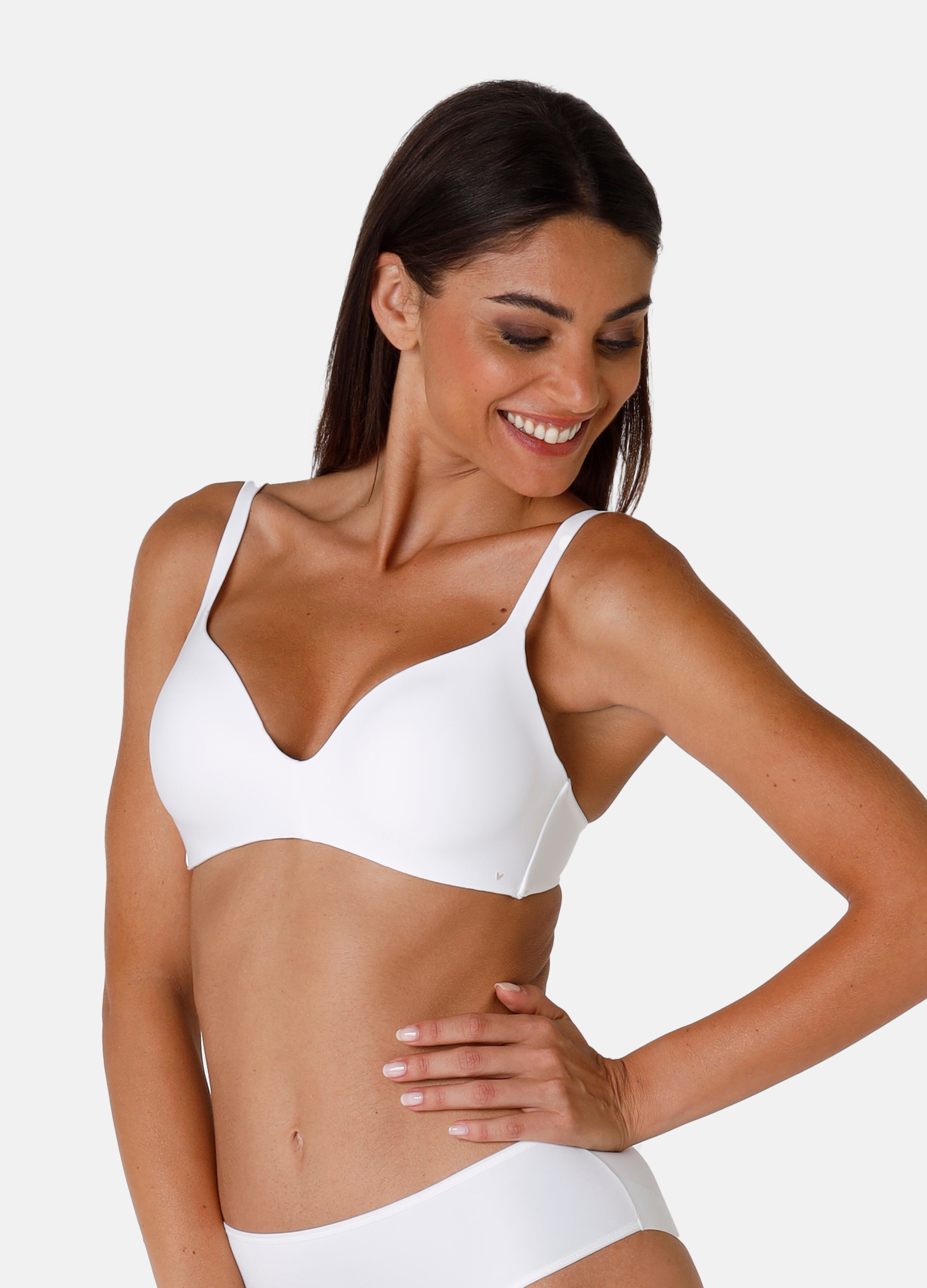 LOVABLE, Reggiseno Senza Ferretto Invisible Lift, Donna, Bianco, Taglia: 5C