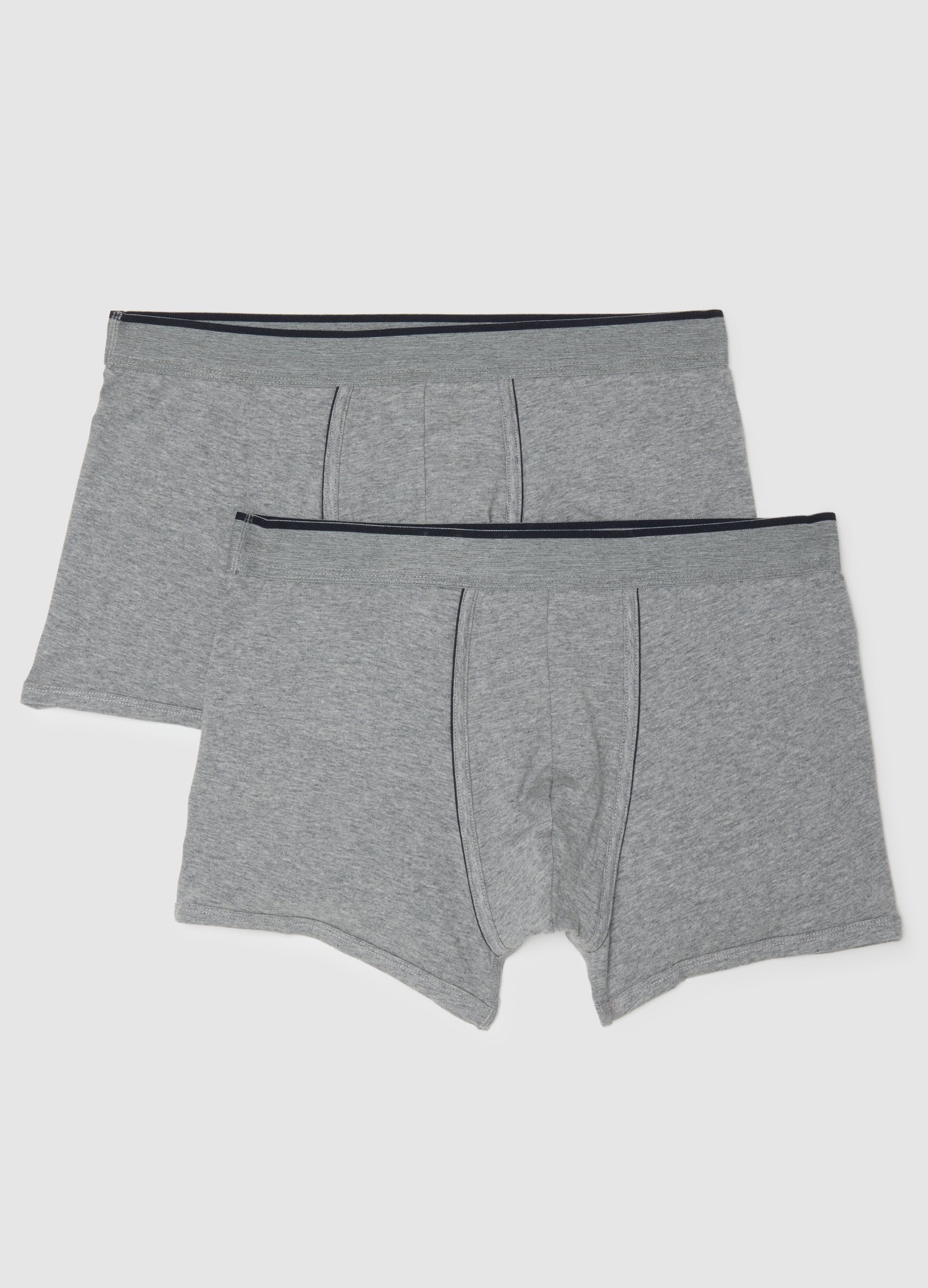 Bipack Boxer In Cotone Elasticizzato Grigi, Hombre, Gris jaspeado, Talla: XL