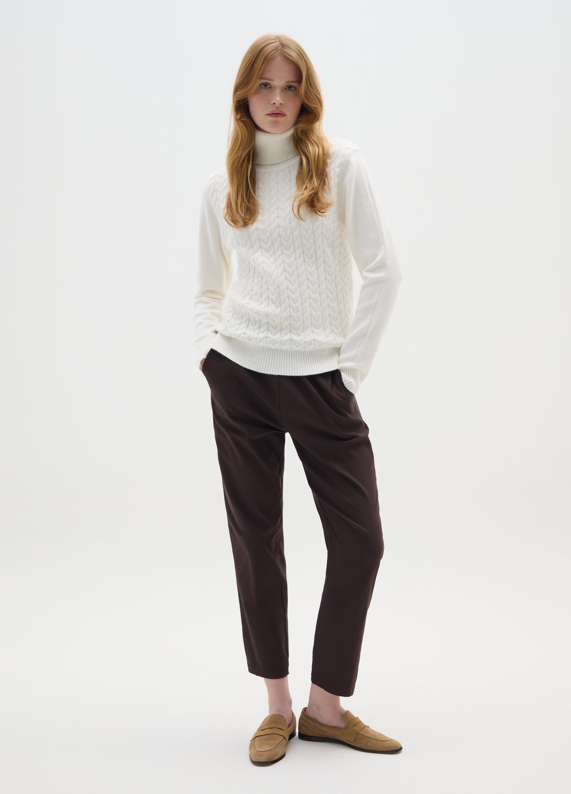 HYBRID, Pantaloni Neri Regular Fit, Donna, Nero, Taglia: M