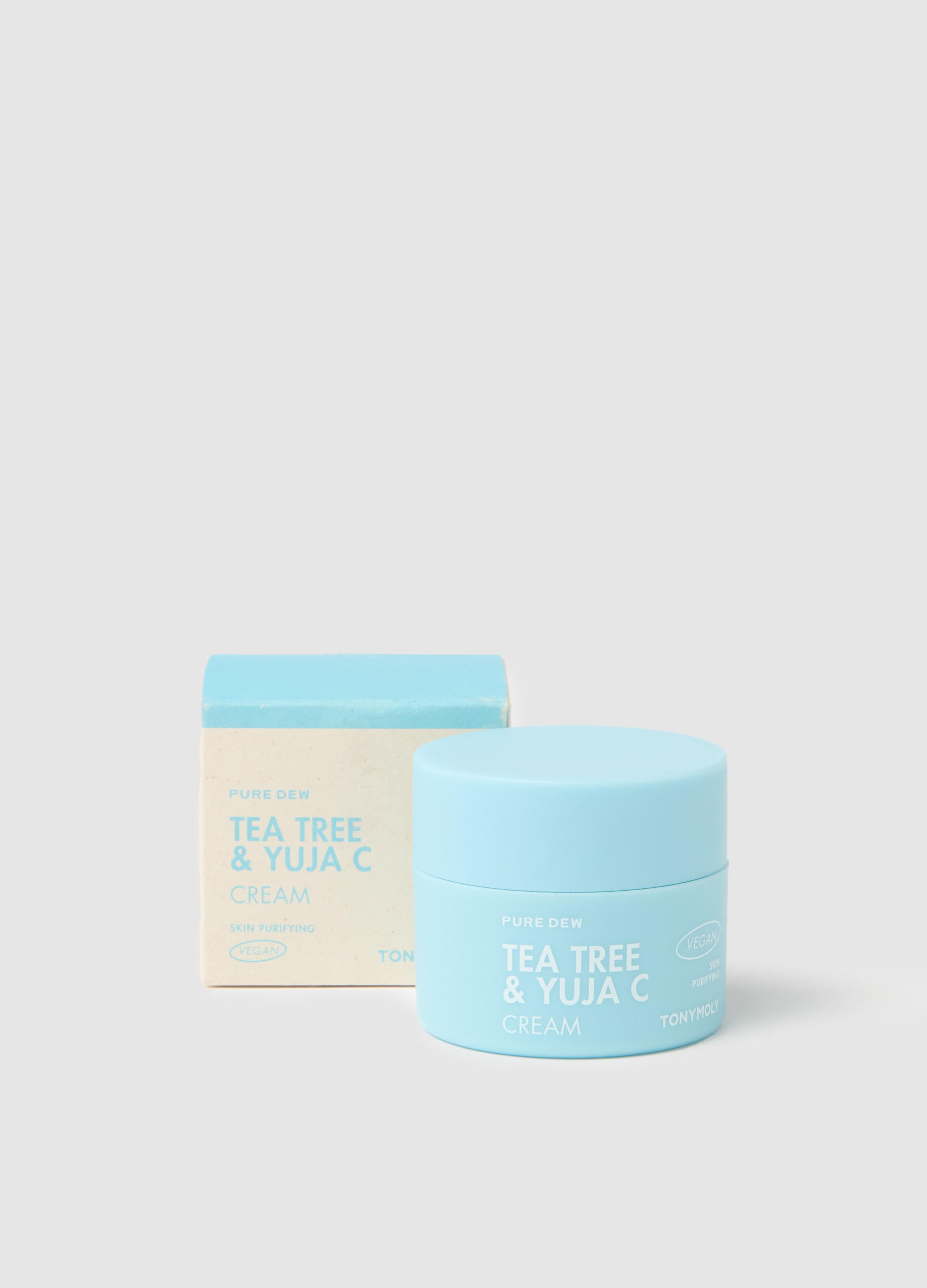 TONY MOLY, Pure Dew Tea Tree & Yuja C Purifying Cream - Skincare Coreana, Unisex, Bianco, Taglia: FASUL