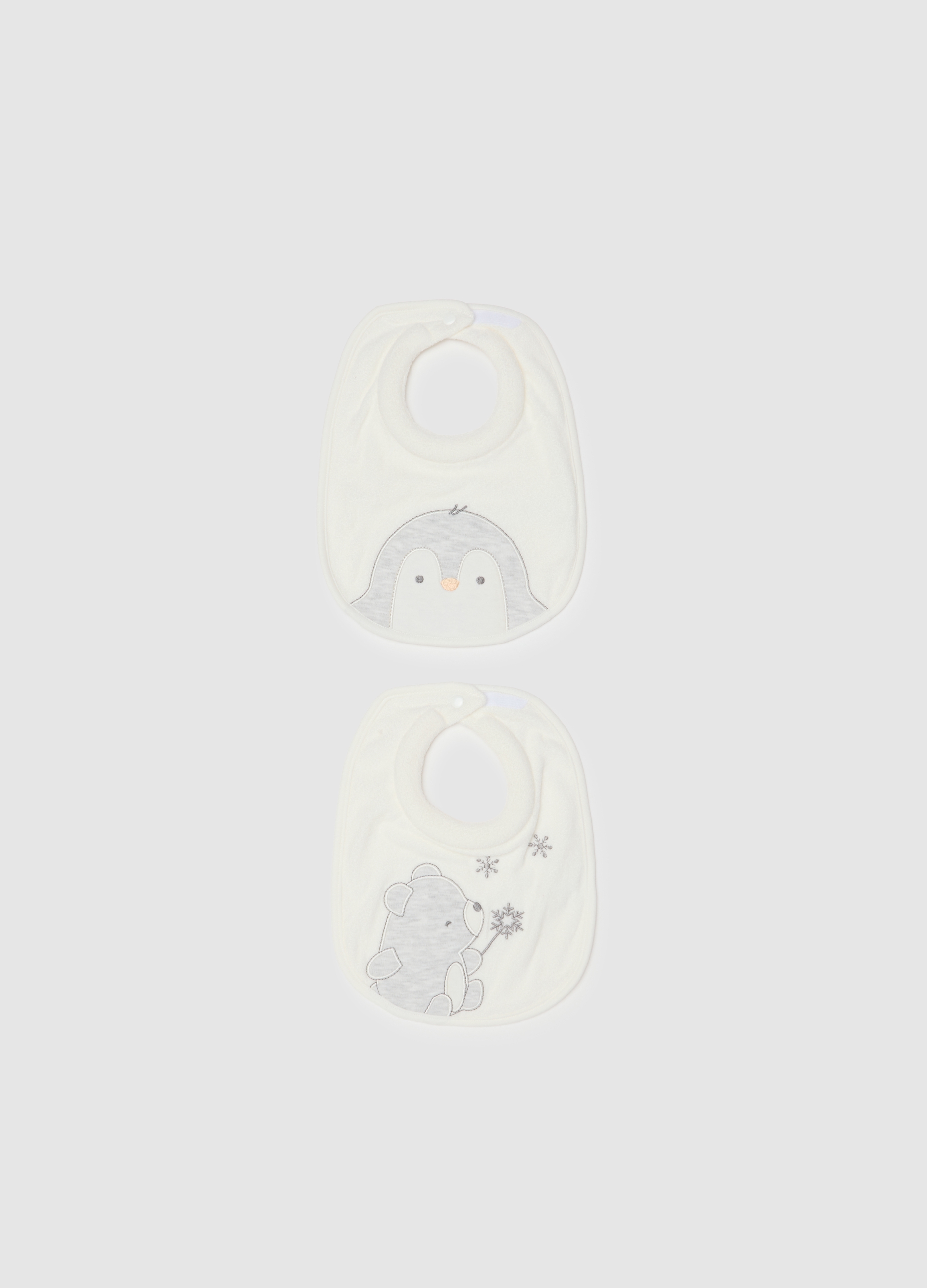 FAGOTTINO, Pack De Dos Baberos Blancos De Algodón, Unisex, Blanco, Talla: T.U.