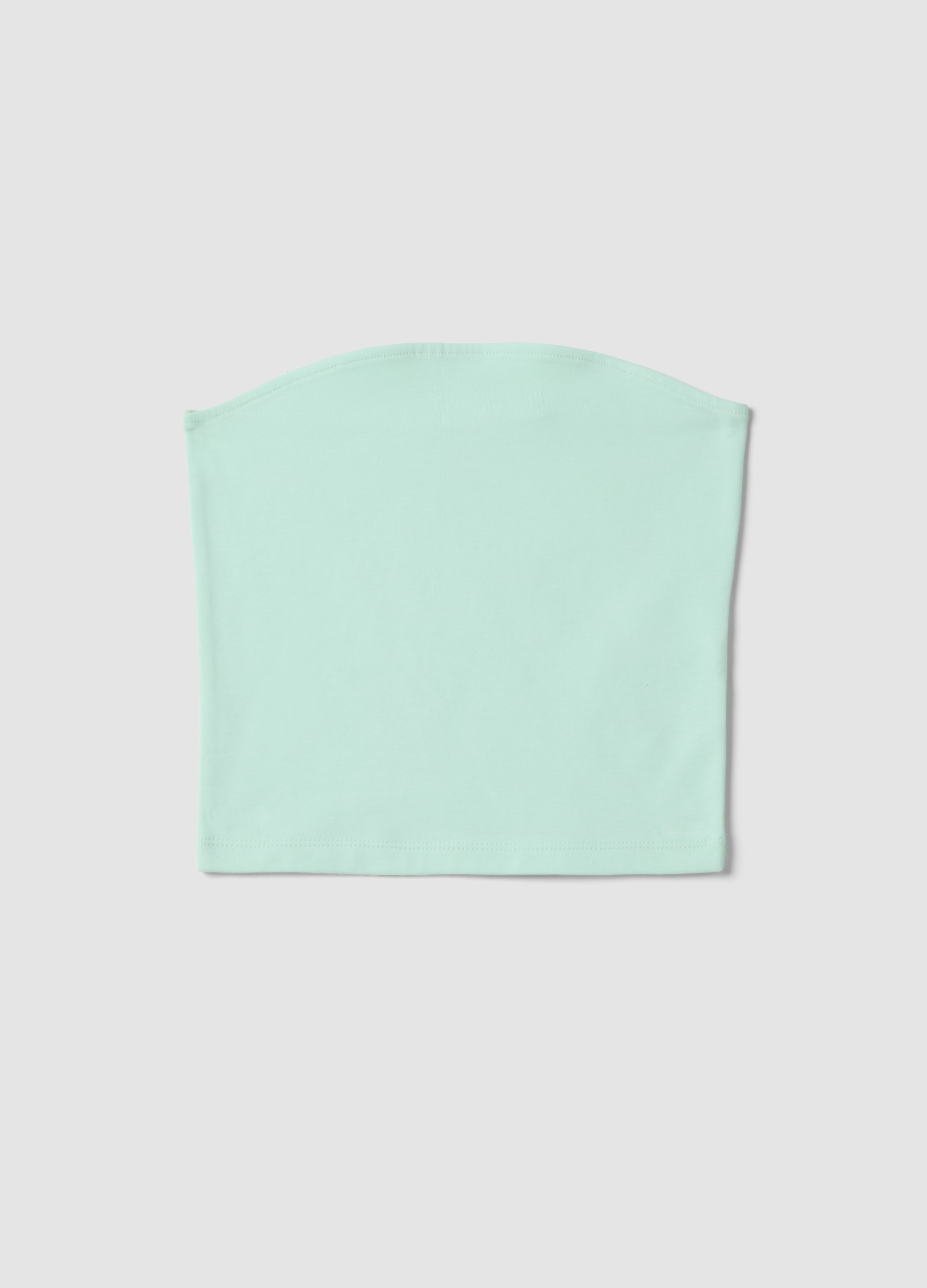 OVS KIDS, Top Fitted A Fascia Verde In Cotone Elasticizzato Da Ragazza, Niña, Verde agua, Talla: 14-15