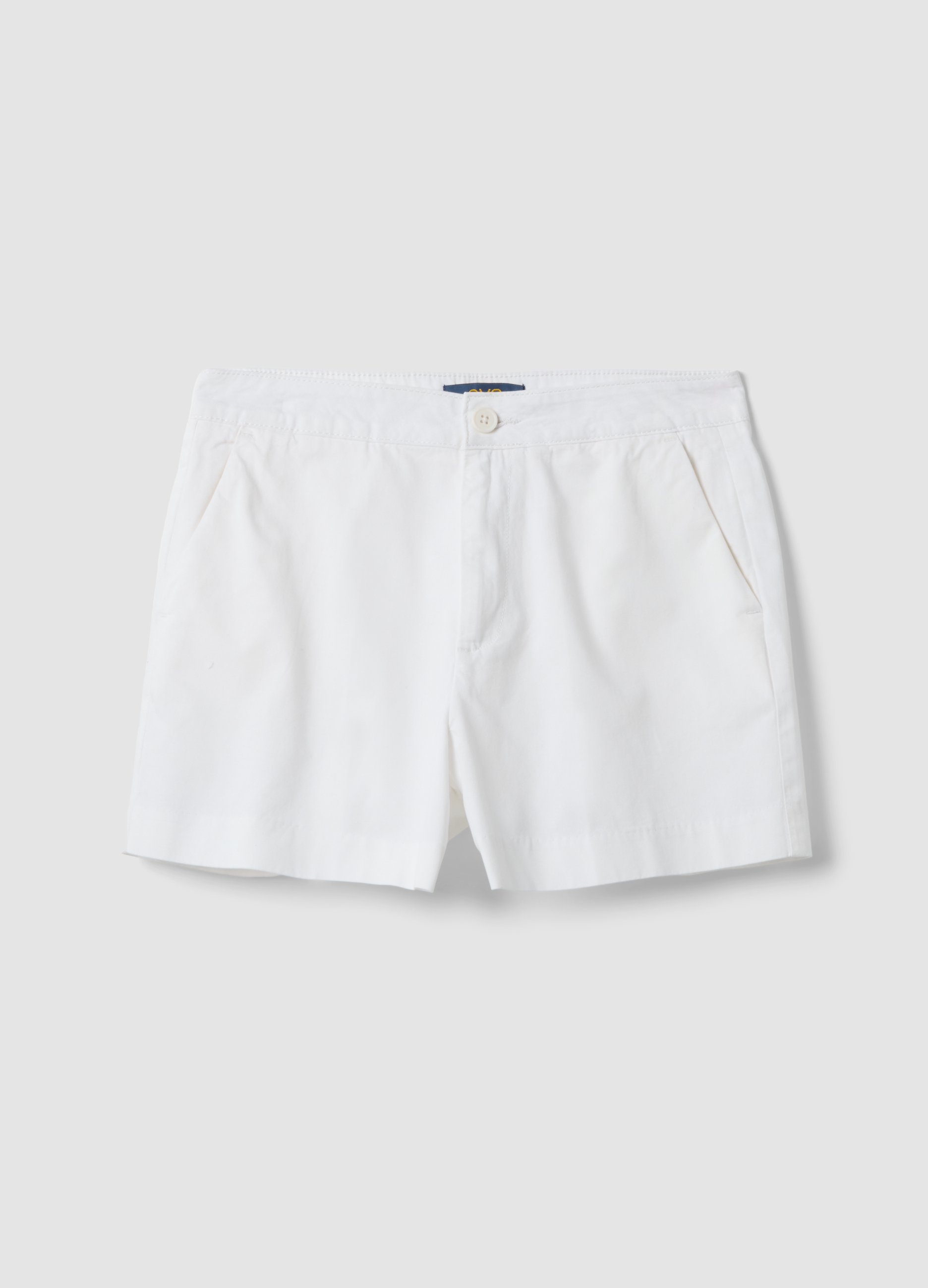 Shorts Chinos Blancos De Algodón Puro, Mujer, Blanco, Talla: 38