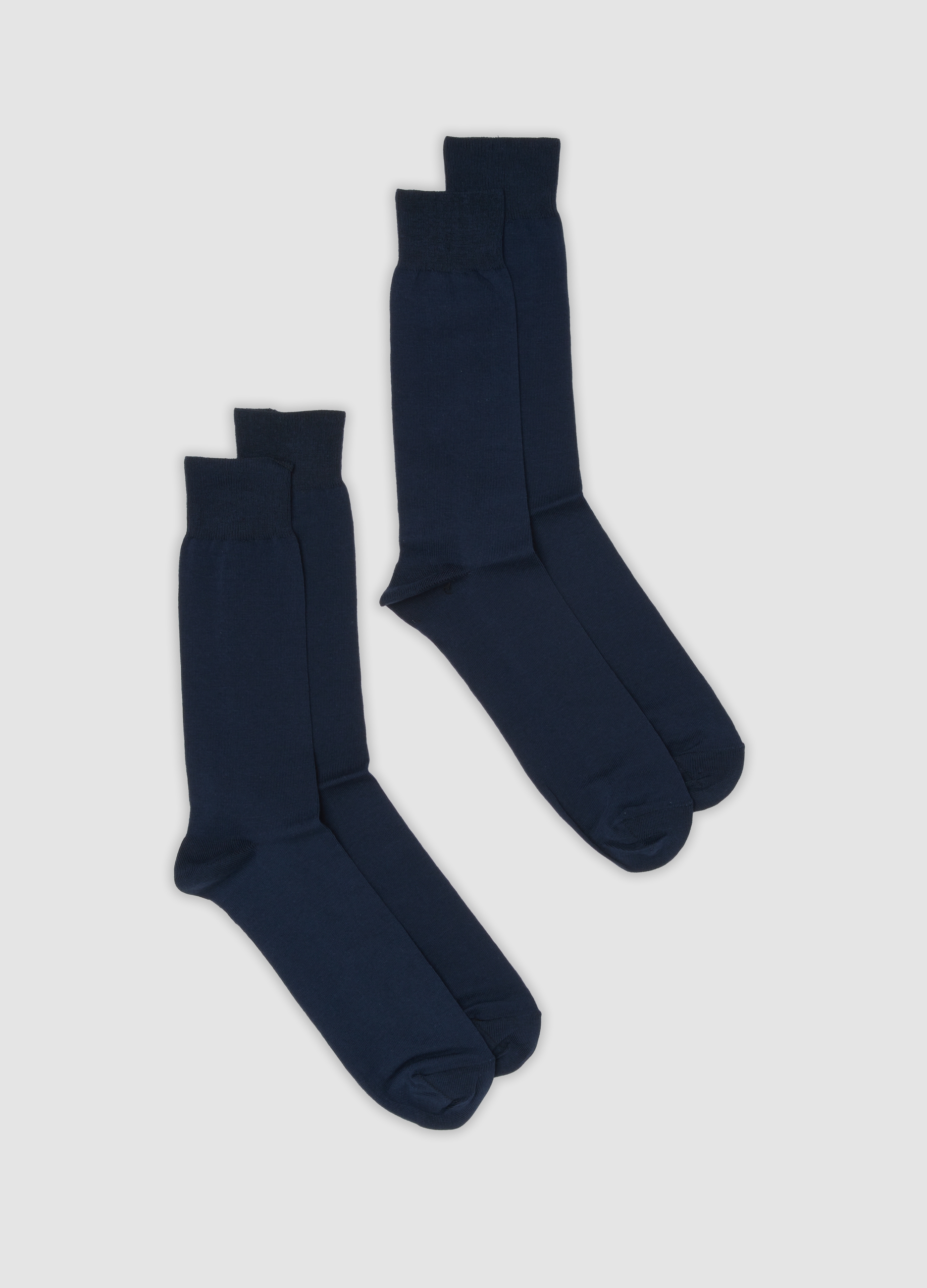 OVS, Bipack Di Calze Midi Blu In Cotone Elasticizzato, Uomo, Blu, Taglia: 38-42