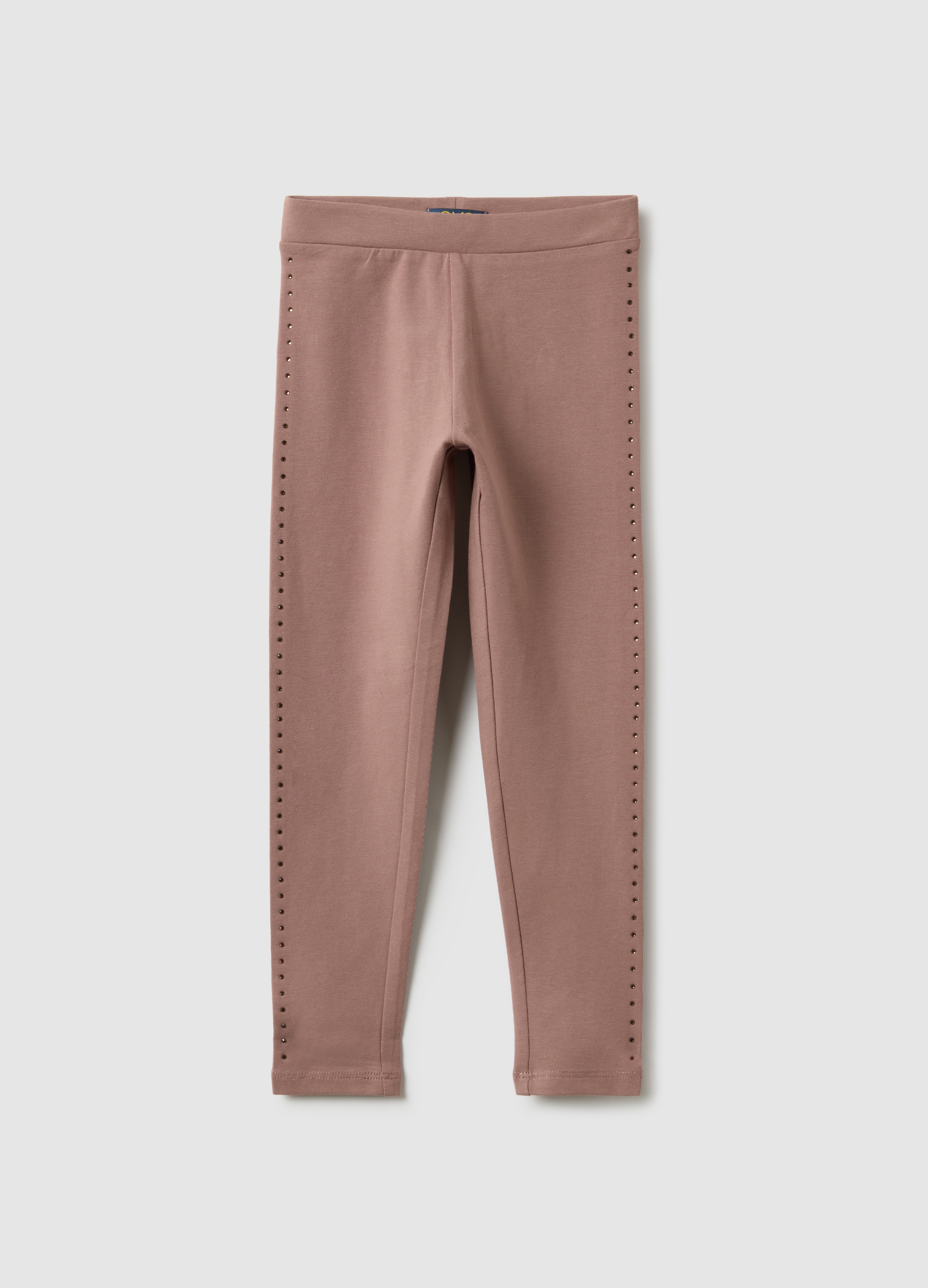 OVS KIDS, Leggings Marrones De Algodón Elástico Ajuste Skinny Para Niñas, Niña, Marrón antílope, Talla: 4-5