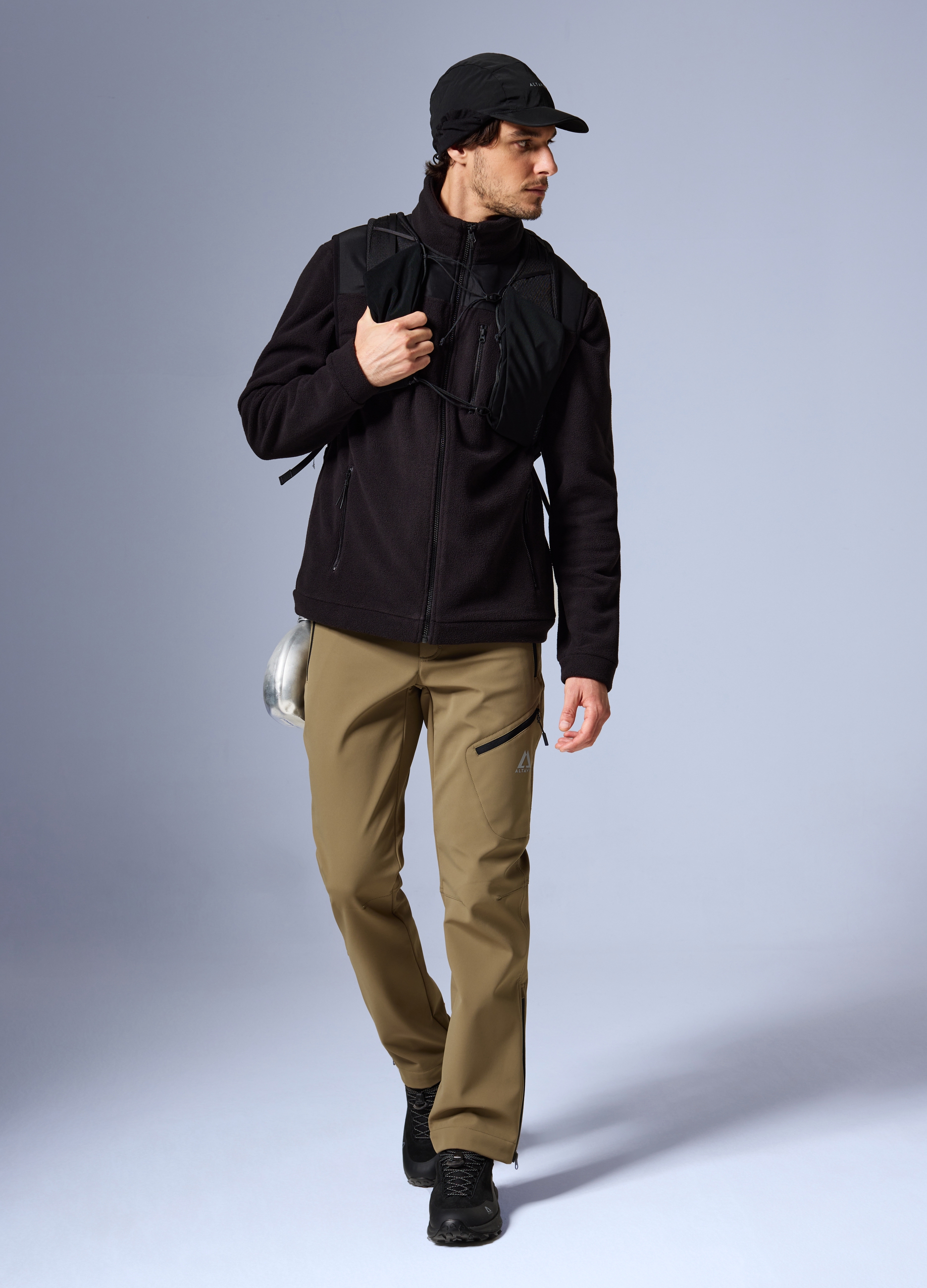 Chaleco Polar Con Cierre Completo Altavia With Deborah Compagnoni, Unisex, Negro, Talla: XL