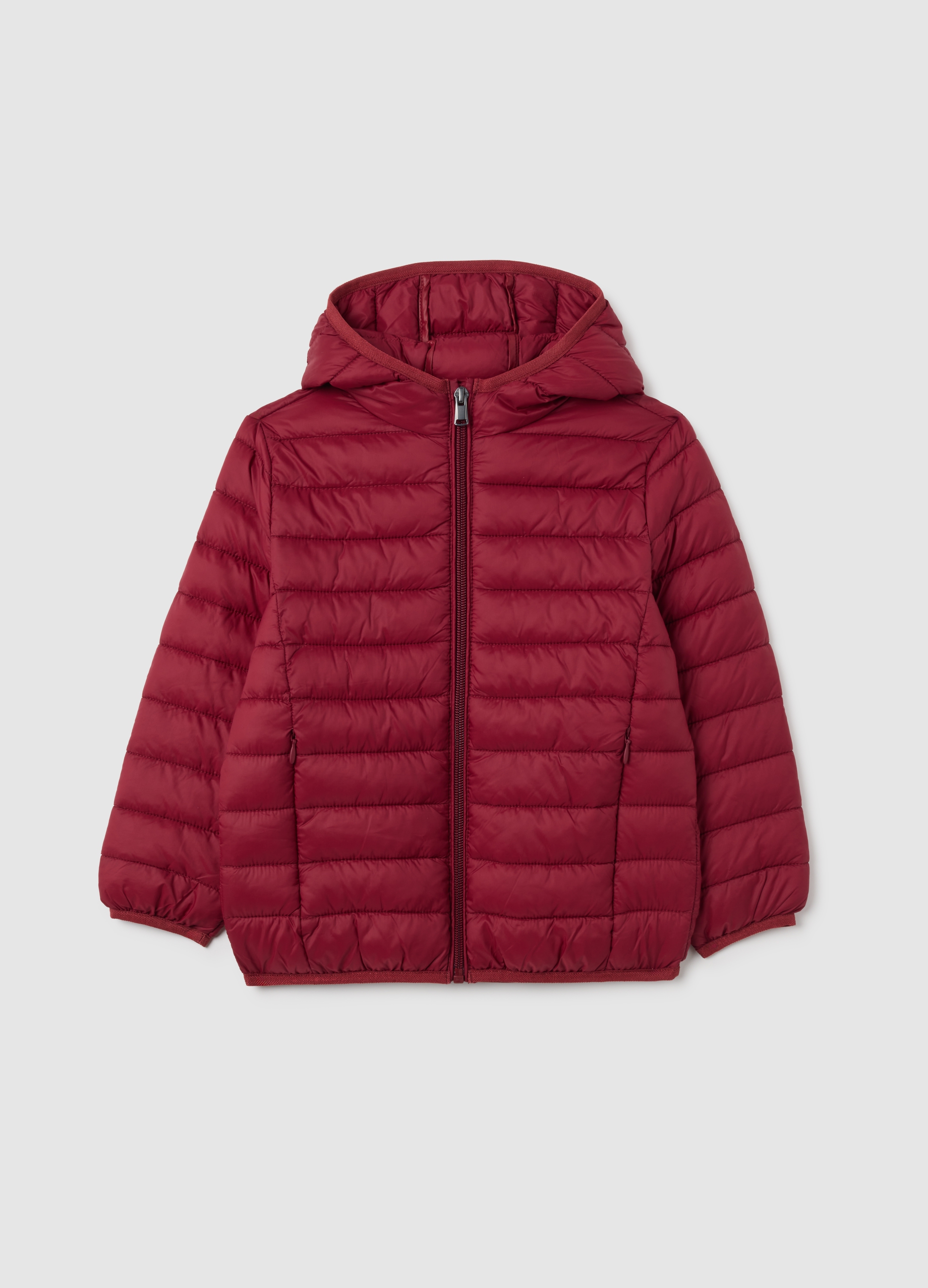 OVS, Chaqueta Infantil En Mezcla Roja Impermeable De Ajuste Regular, Niño, Rojo Oscuro, Talla: 3-4