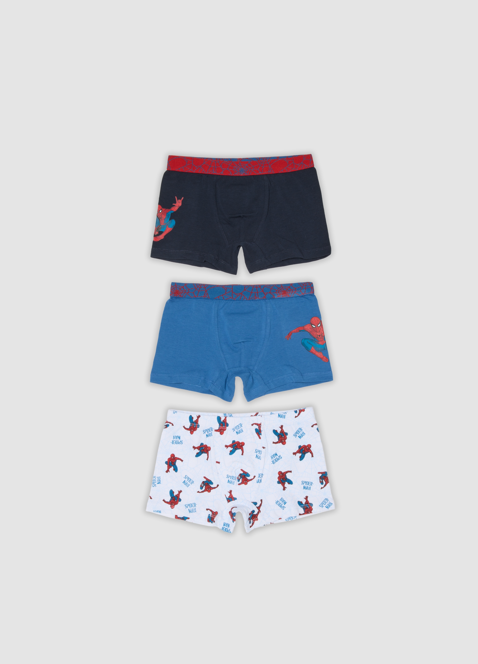MARVEL, Tripack Di Boxer Midi In Cotone Organico Elasticizzato Con Stampa Marvel Spider-man, Bambino, Multicolor, Taglia: 3-4