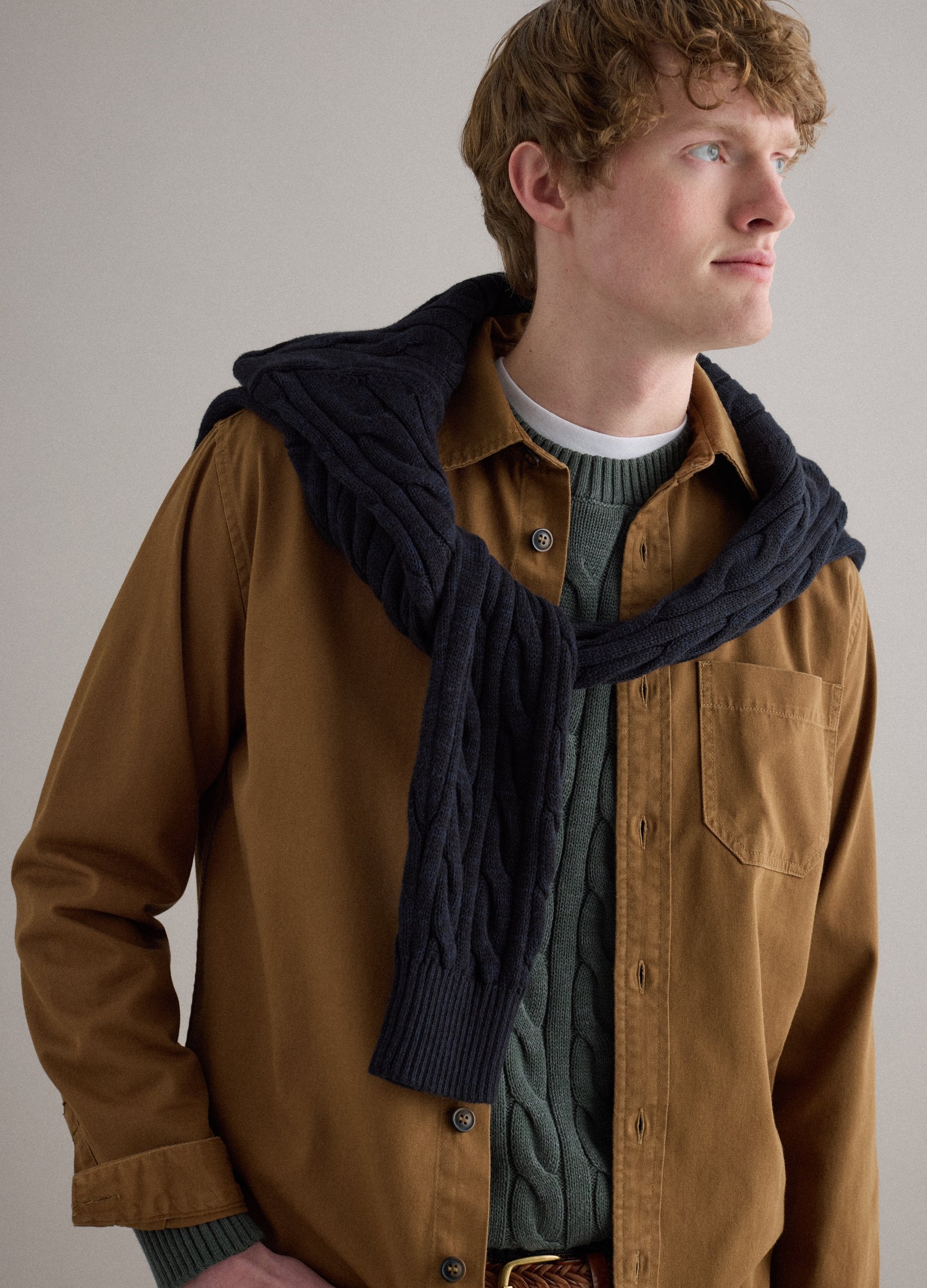 PIOMBO, Camicia In Puro Cotone Marrone Regular Fit, Uomo, Marrone, Taglia: XXL