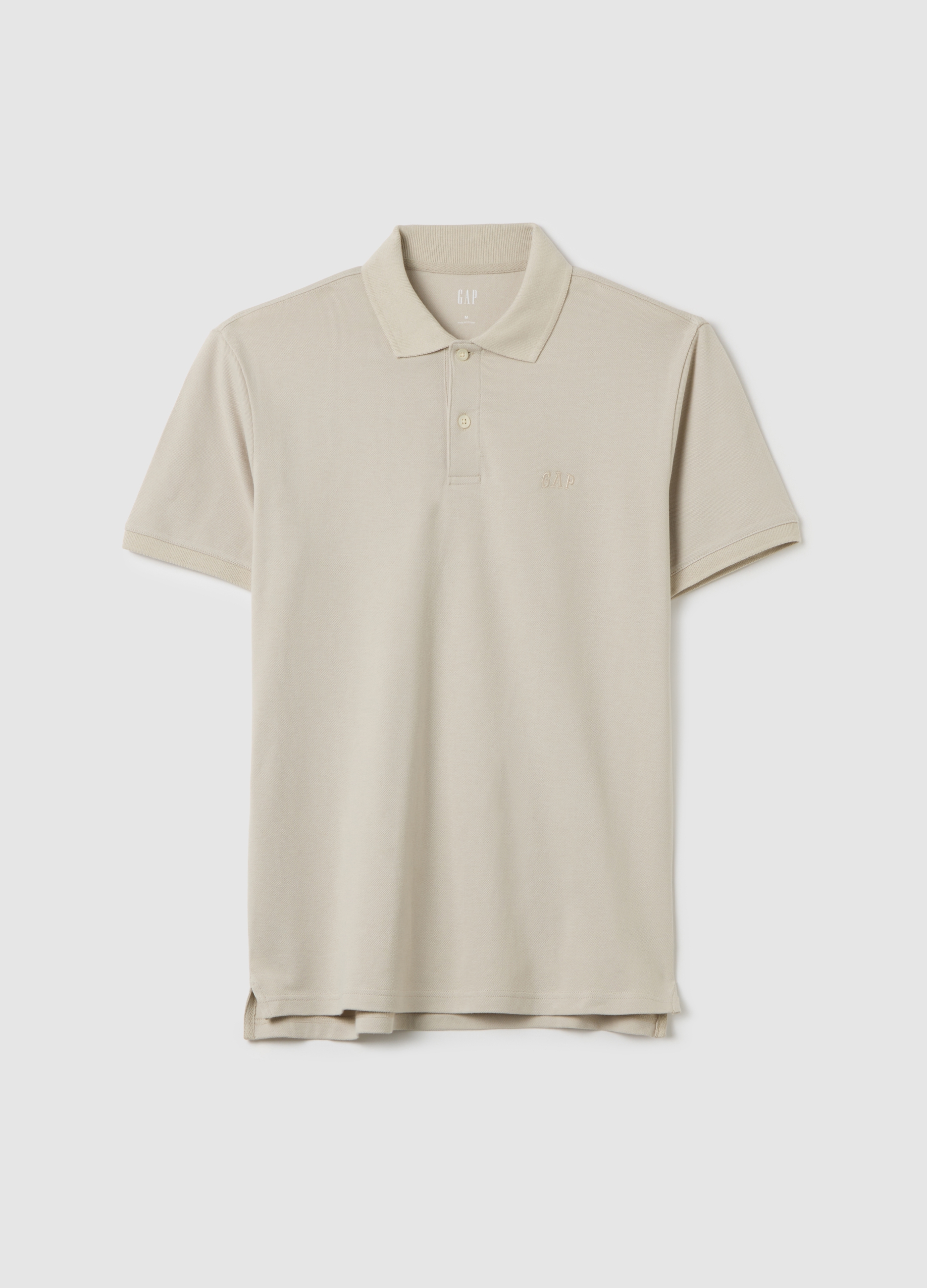 GAP, Polo In Piquet Con Logo Gap, Uomo, Beige, Taglia: XXL