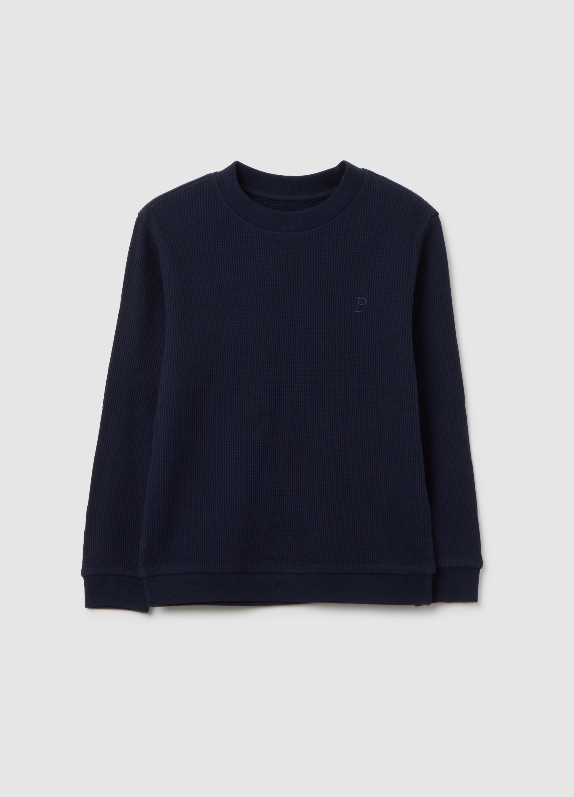 T-shirt Da Bambino In Puro Cotone Blu Regular Fit, Niño, Azul marino, Talla: 8