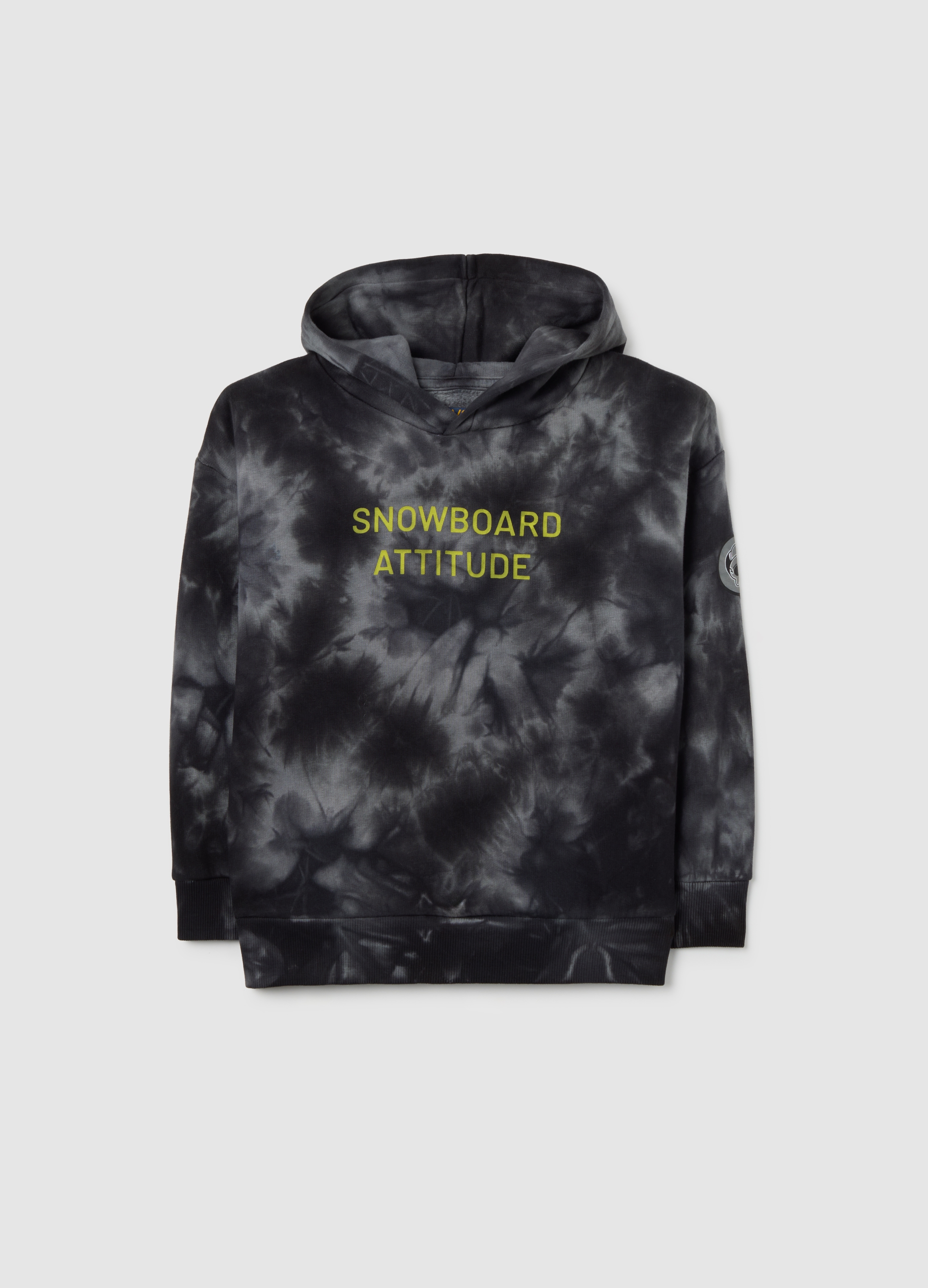 OVS KIDS, Felpa Da Bambino In Misto Cotone Tie Dye Multicolor Oversize, Multicolor, Taglia: 4-5