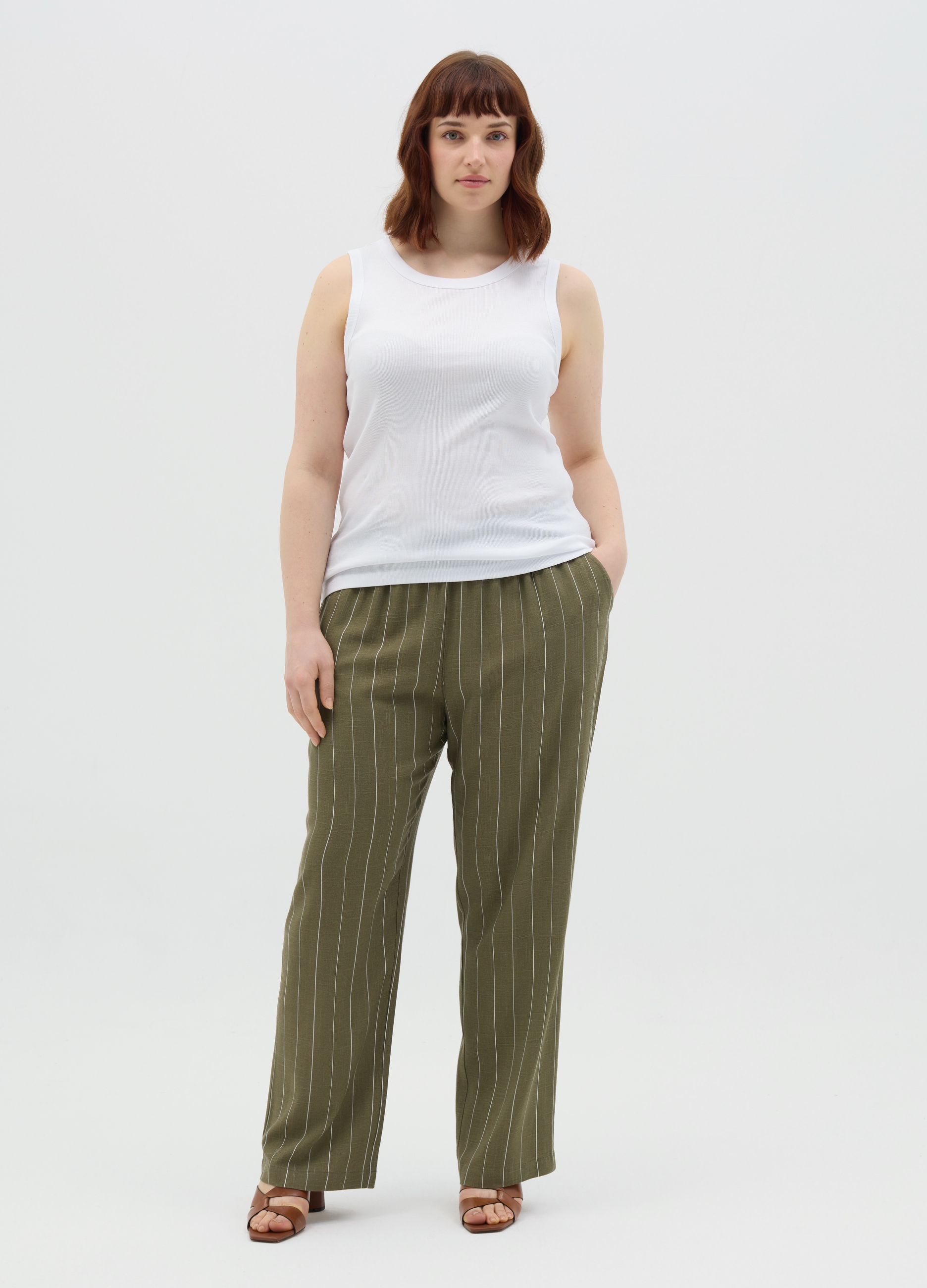 OVS, Top Bianco A Costine, Donna, Bianco, Taglia: S