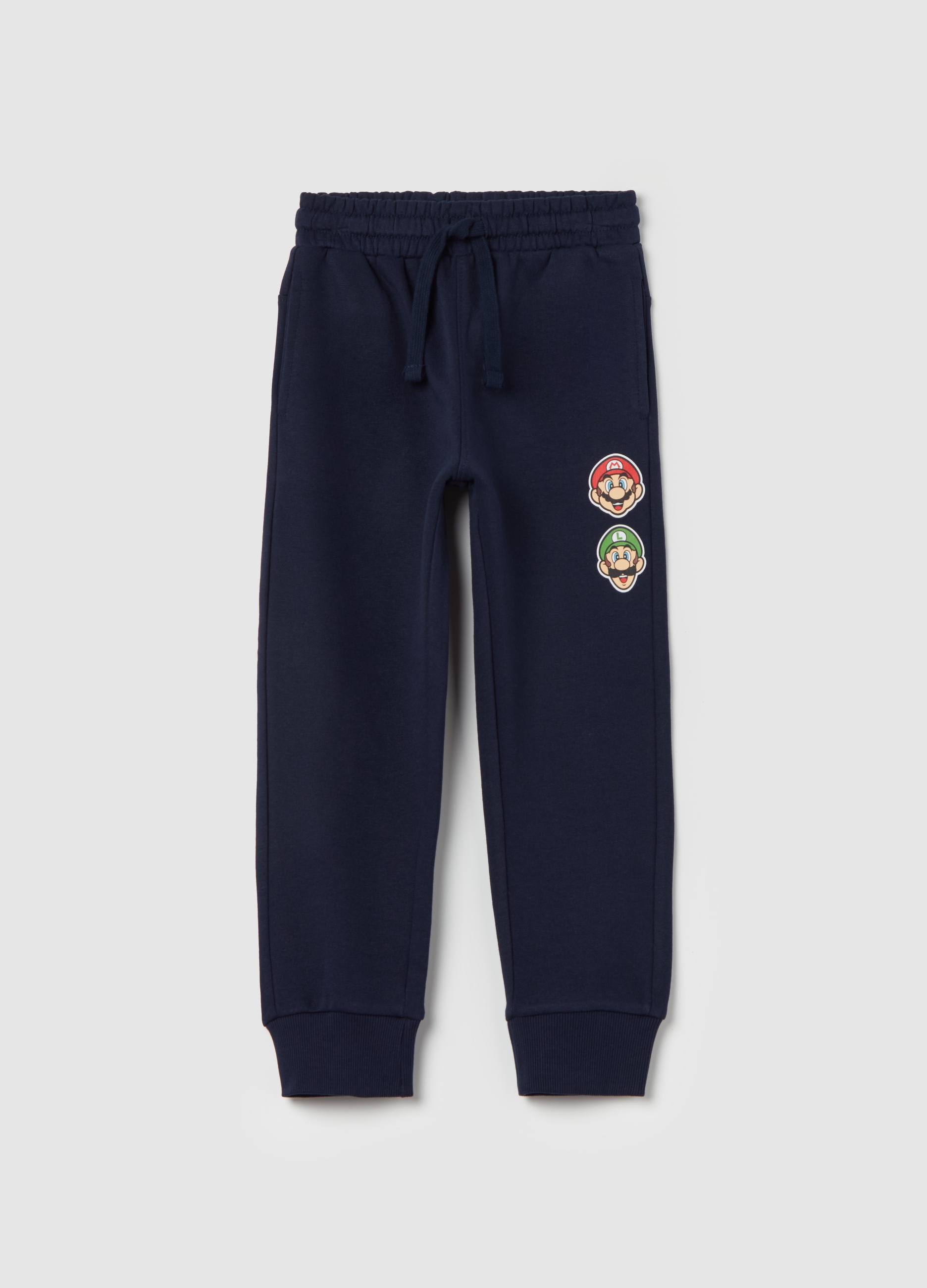 Joggers De Felpa Con Estampado Super Mario™, Niño, Azul oscuro, Talla: 8-9