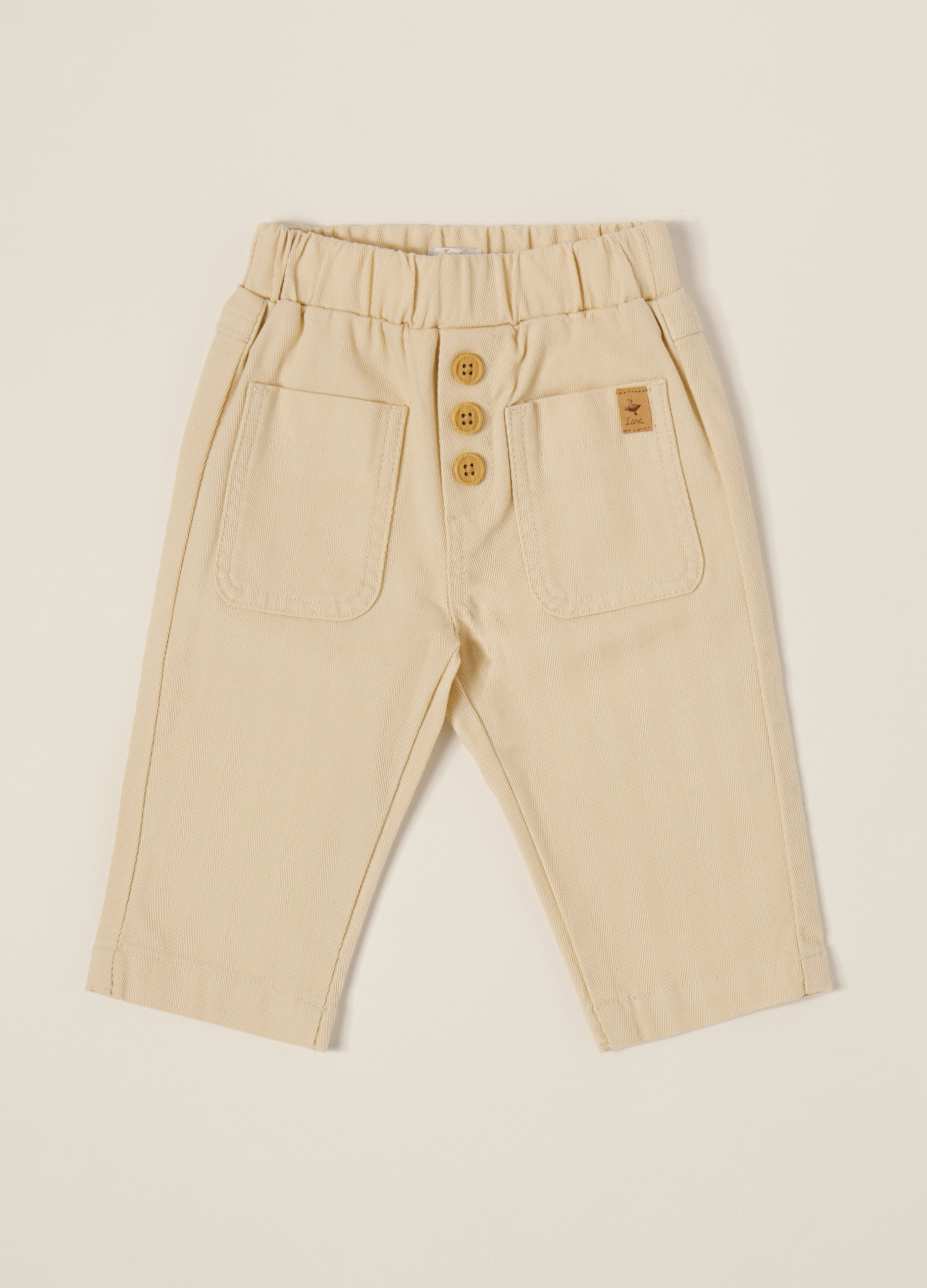 IANA, Pantaloni Beige Elasticizzati Per Neonato, Beige, Taglia: 6