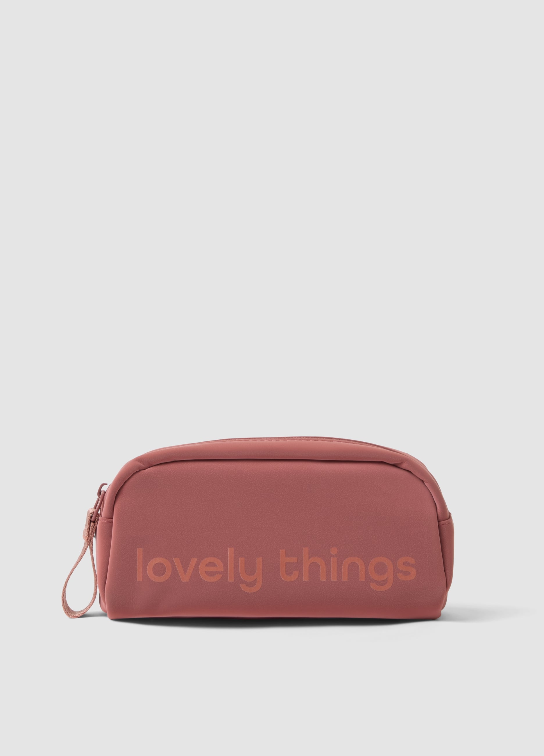 OVS, Beauty Case Rosa Con Zip E Laccetto, Donna, Rosa, Taglia: ONE SIZE
