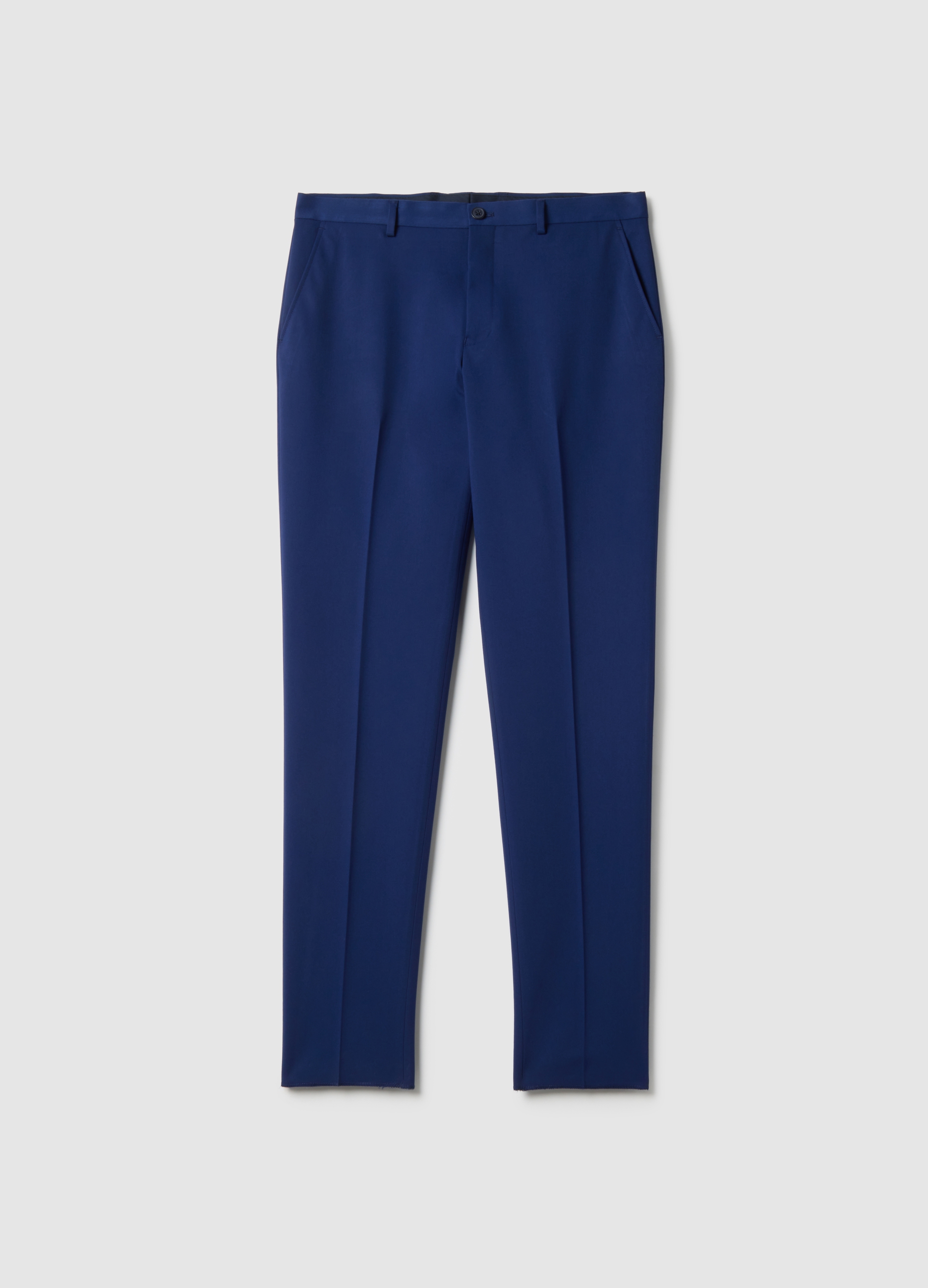 PIOMBO, Pantalón Elegante Azul Entallado, Hombre, Blu Bluette, Talla: 54