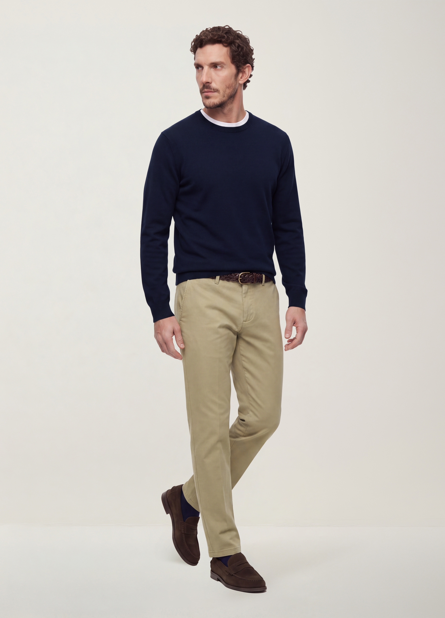 OVS, Maglia Girocollo Blu In Misto Viscosa Regular Fit, Uomo, Blu, Taglia: M