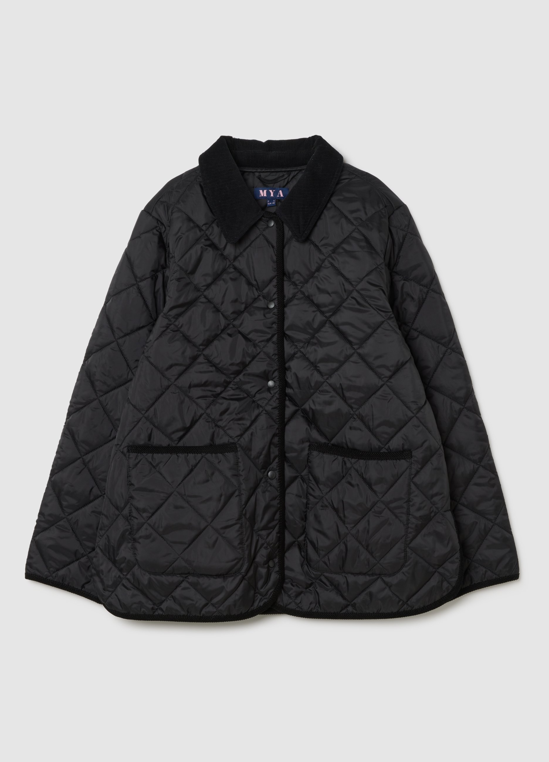 Giacca Imbottita Nera, Mujer, Negro, Talla: XL