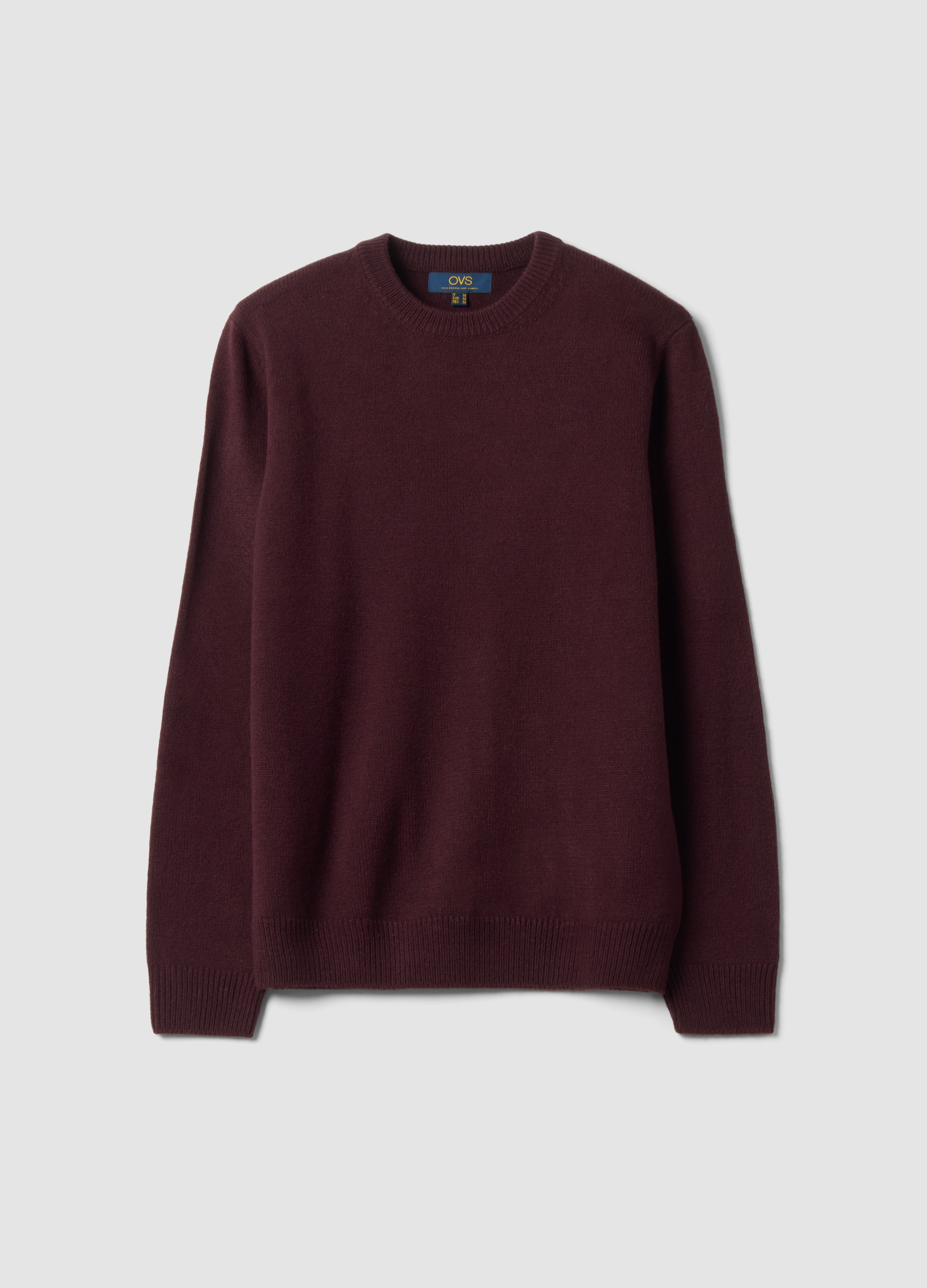OVS, Maglia Rossa Girocollo In Jersey Knit Regular Fit, Uomo, Rosso, Taglia: S