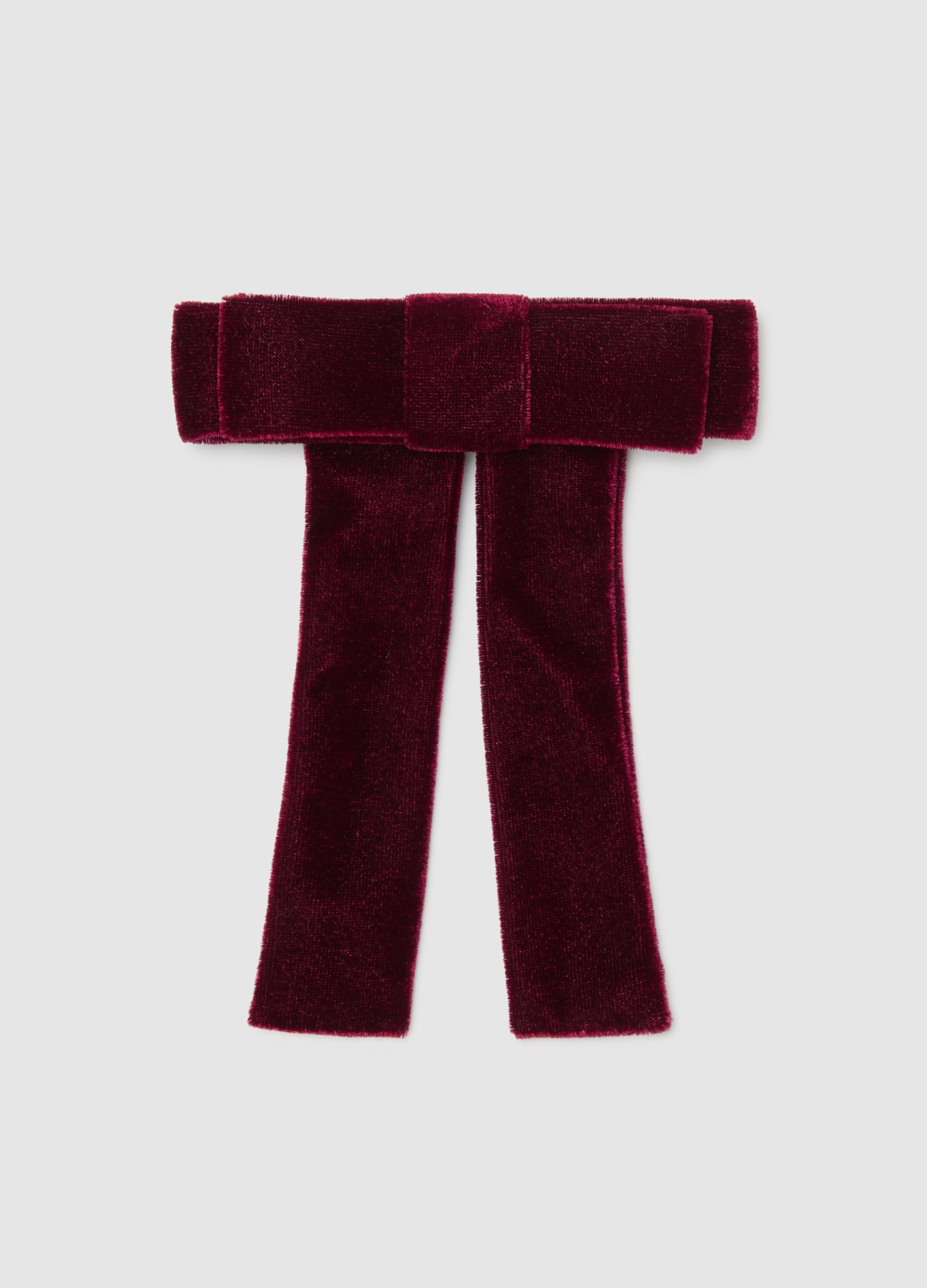 PIOMBO KIDS, Accessorio Per Capelli In Velluto Rosso Da Bambina, Rosso, Taglia: ONE SIZE