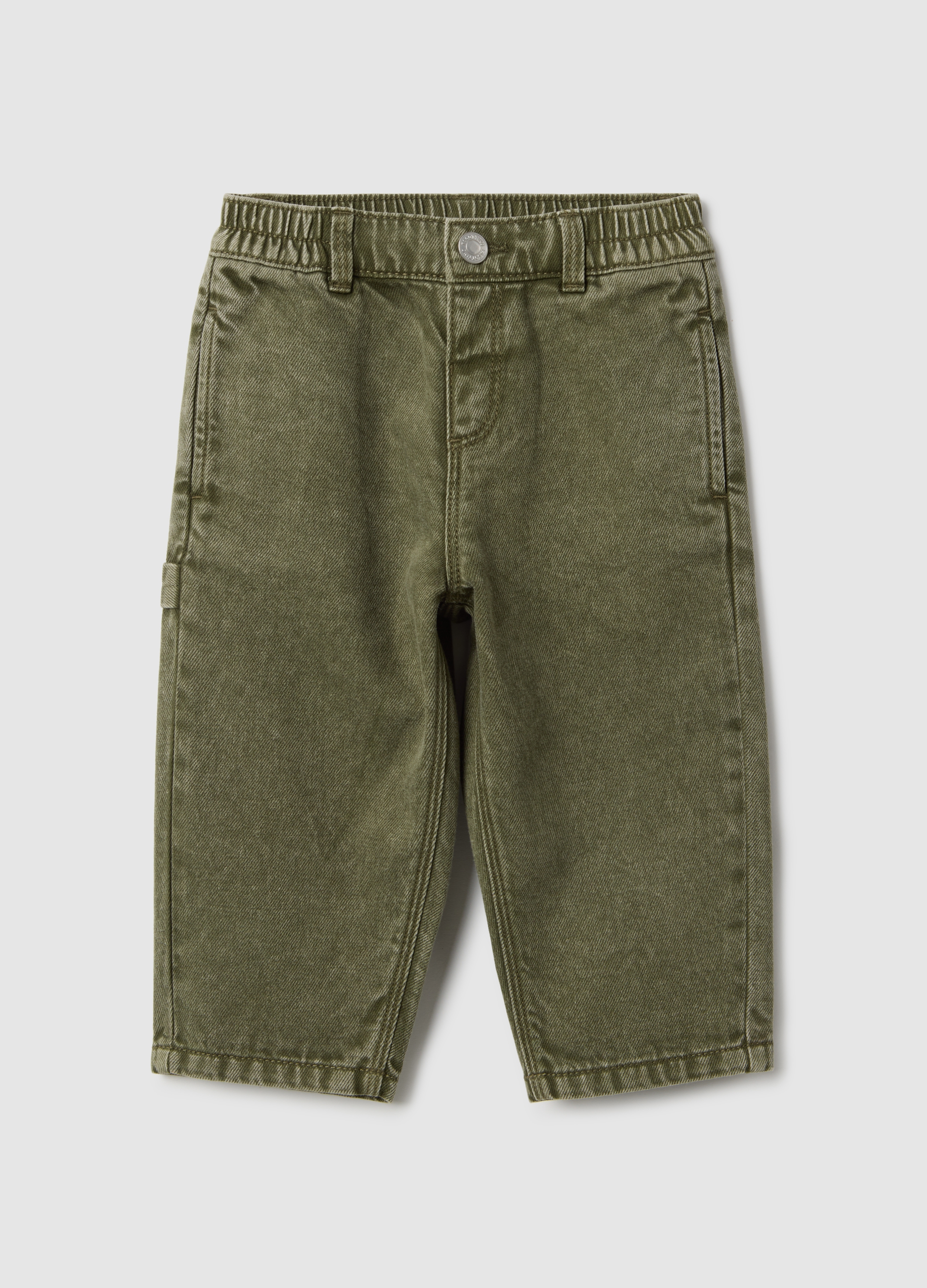 FAGOTTINO, Pantaloni Verde Militare In Puro Cotone Per Bambino, Niño, Verde militar, Talla: 24-30
