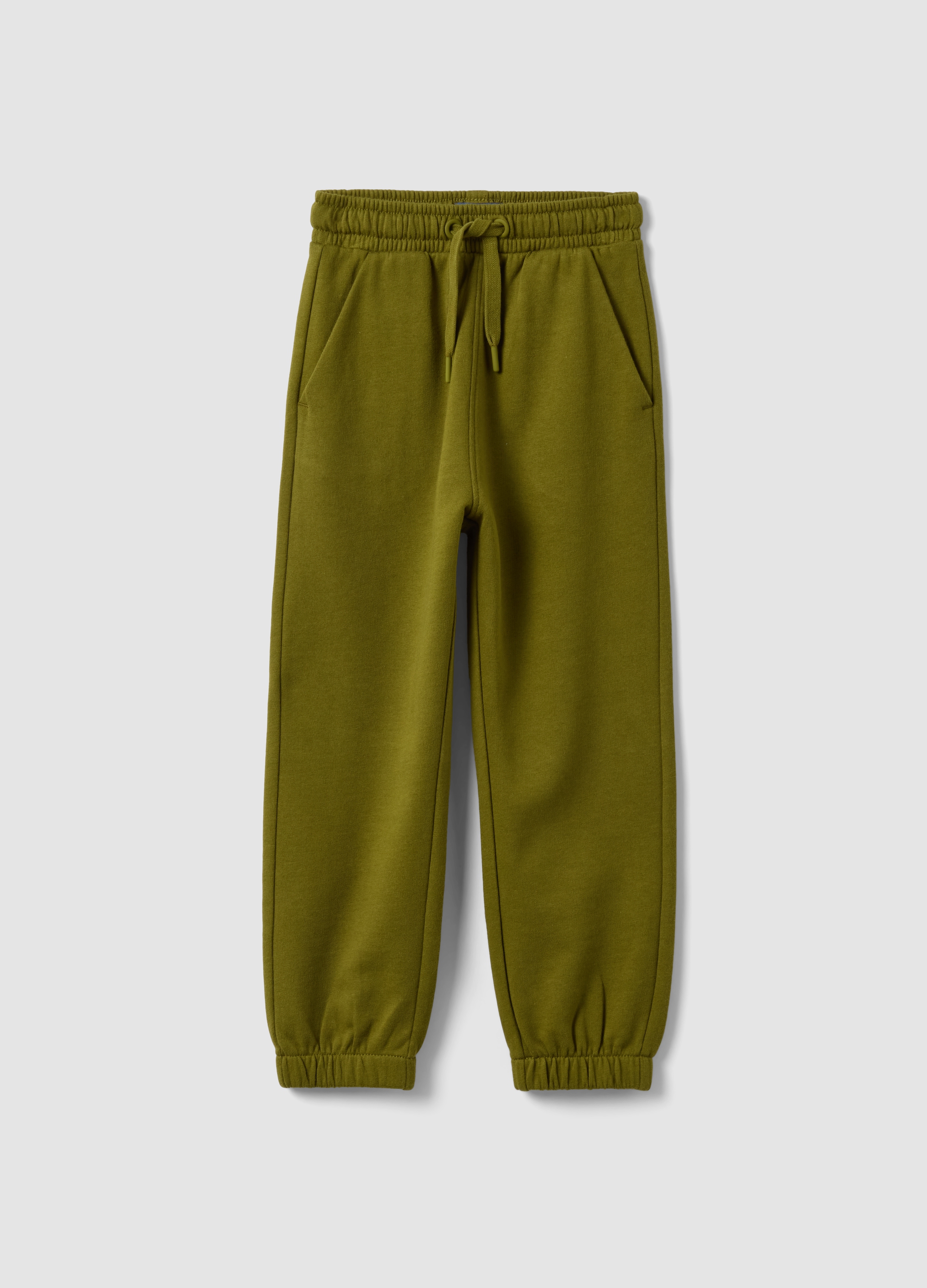 OVS KIDS, Pantaloni Jogger Verdi In Cotone Organico, Bambino, Verde, Taglia: 5-6
