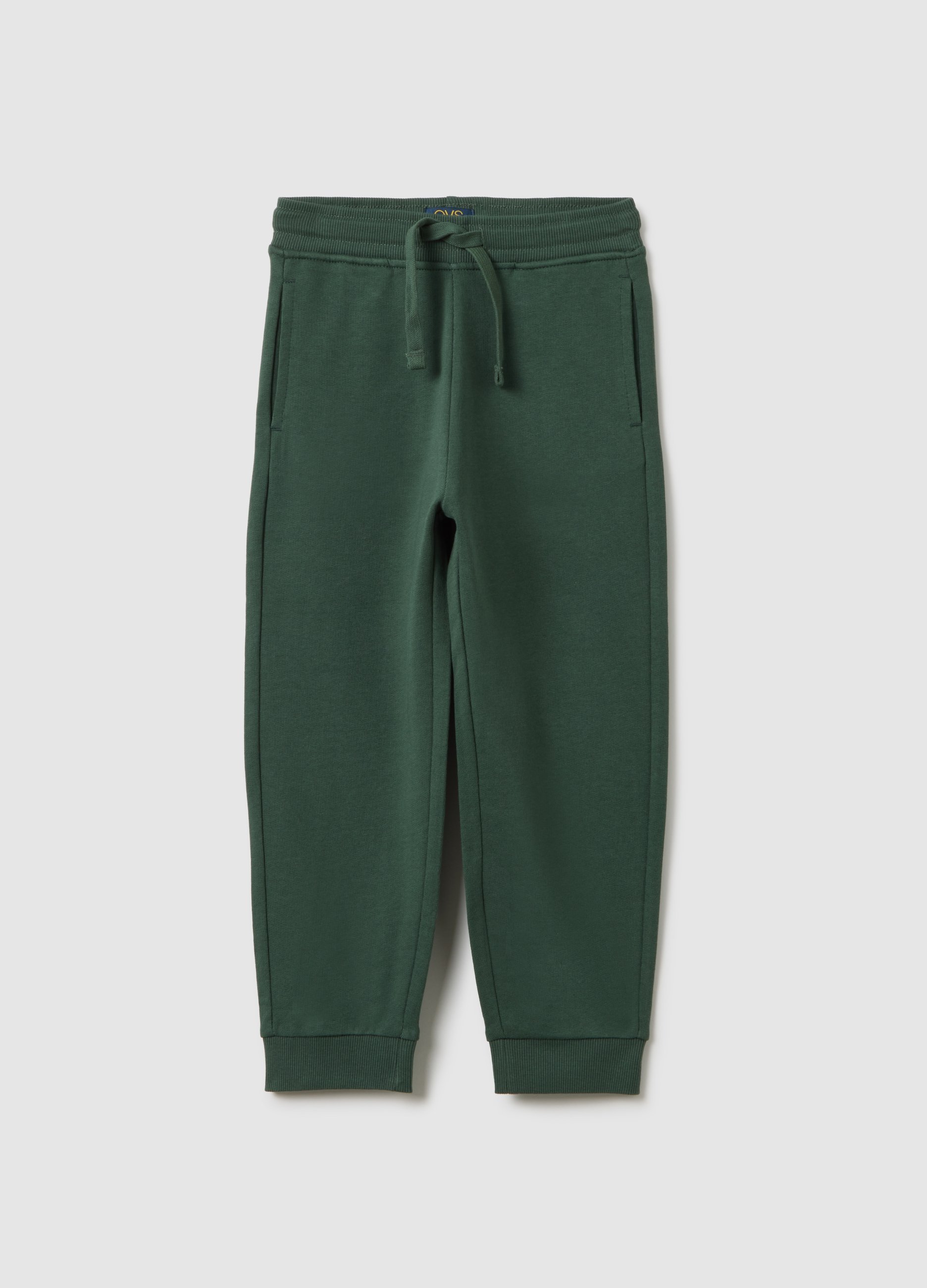 OVS, Pantaloni Per Bambini In Puro Cotone Verde Regular Fit, Junge, Blattgrün, Größe: 3-4