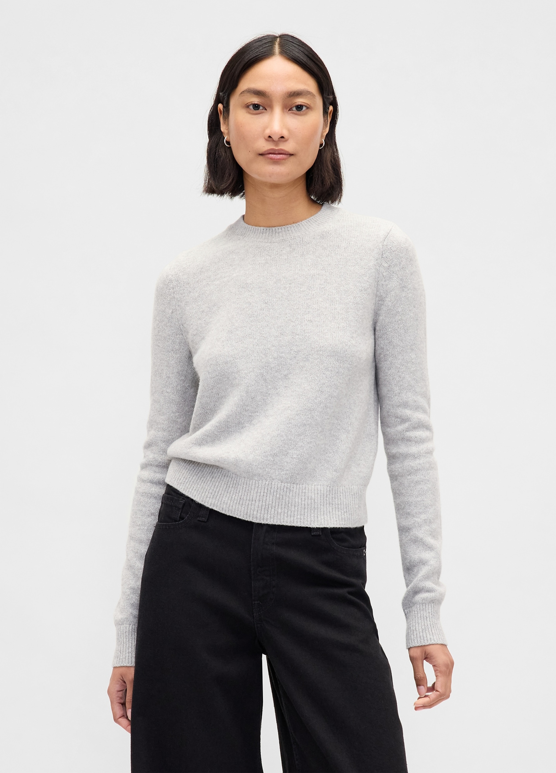 GAP, Maglione Cashsoft In Misto Cotone, Donna, Grigio, Taglia: XS