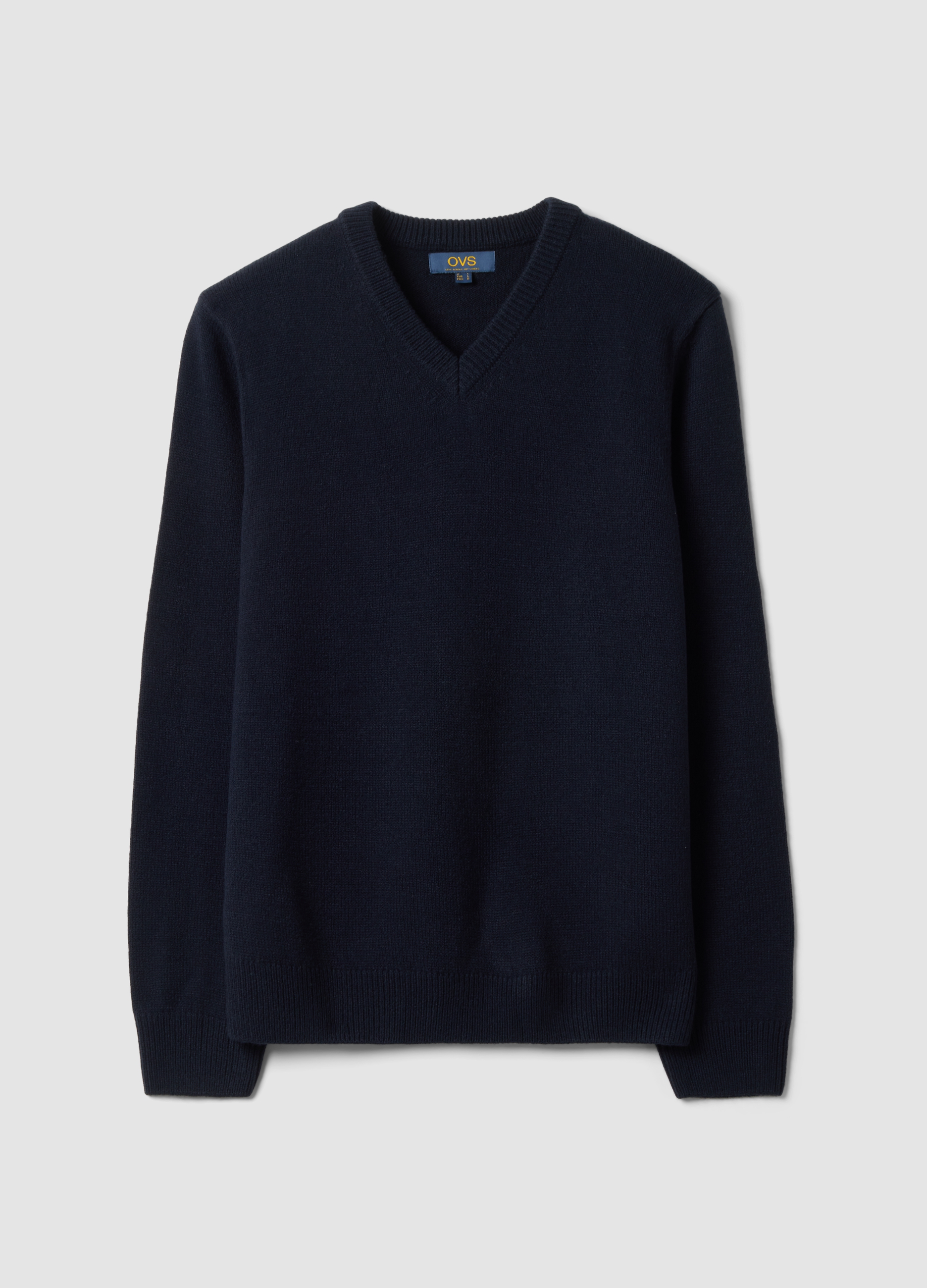 OVS, Maglia Blu Con Scollo A V Regular Fit, Uomo, Blu, Taglia: XXL