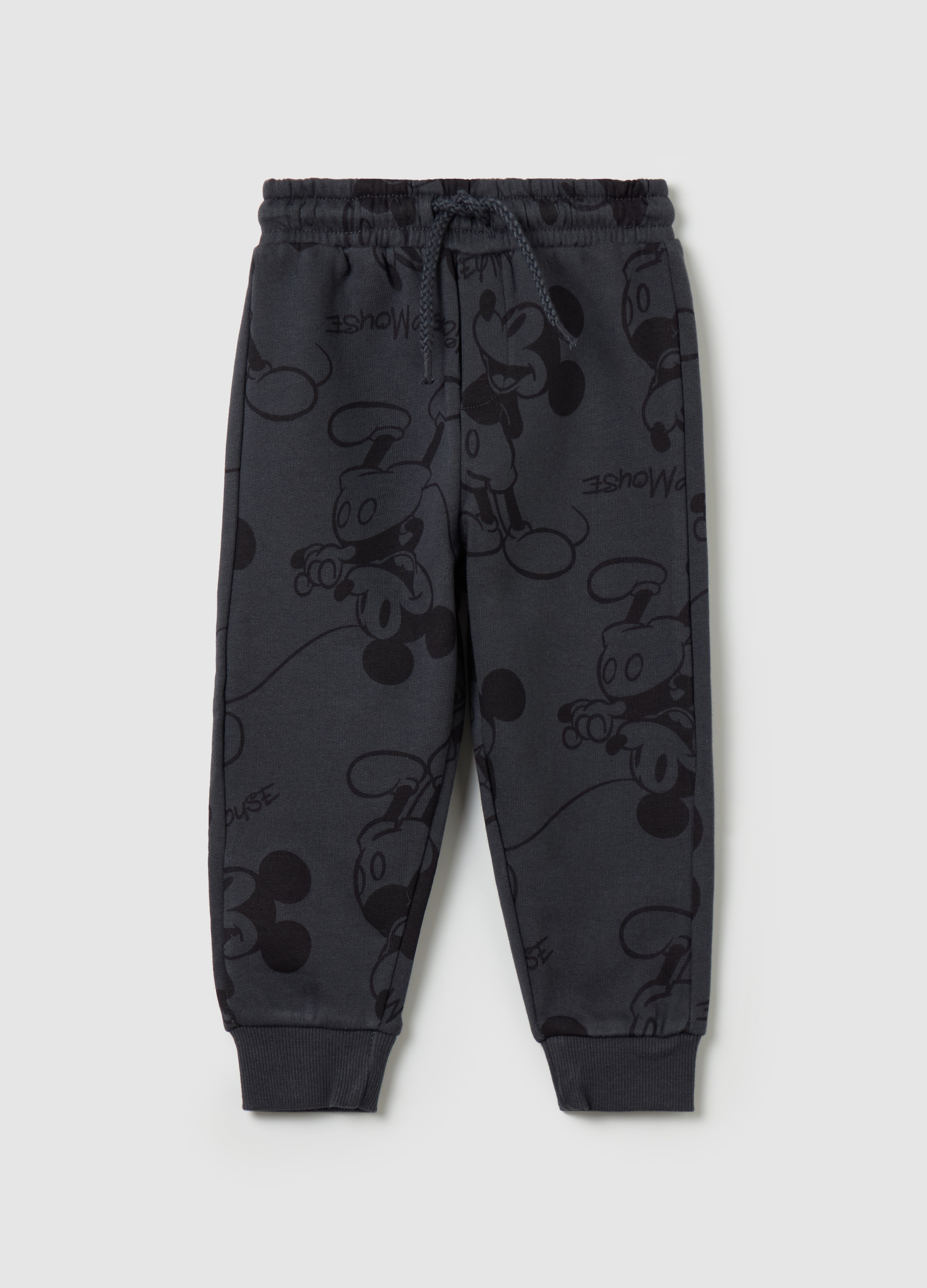 FAGOTTINO, Joggers Con Coulisse E Stampa Topolino, Bambino, Grigio, Taglia: 24-30