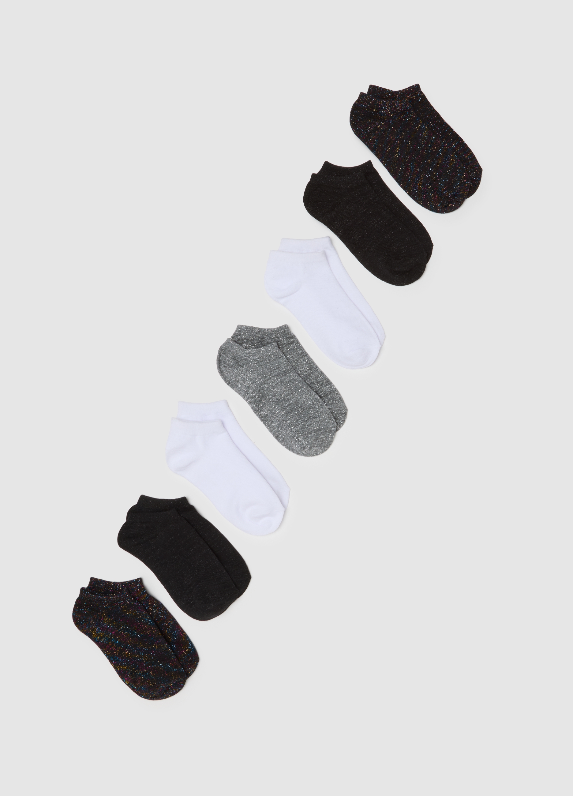 OVS, Multipack Di Sette Calzini In Misto Cotone Elasticizzato, Donna, Multicolor, Taglia: 39-41