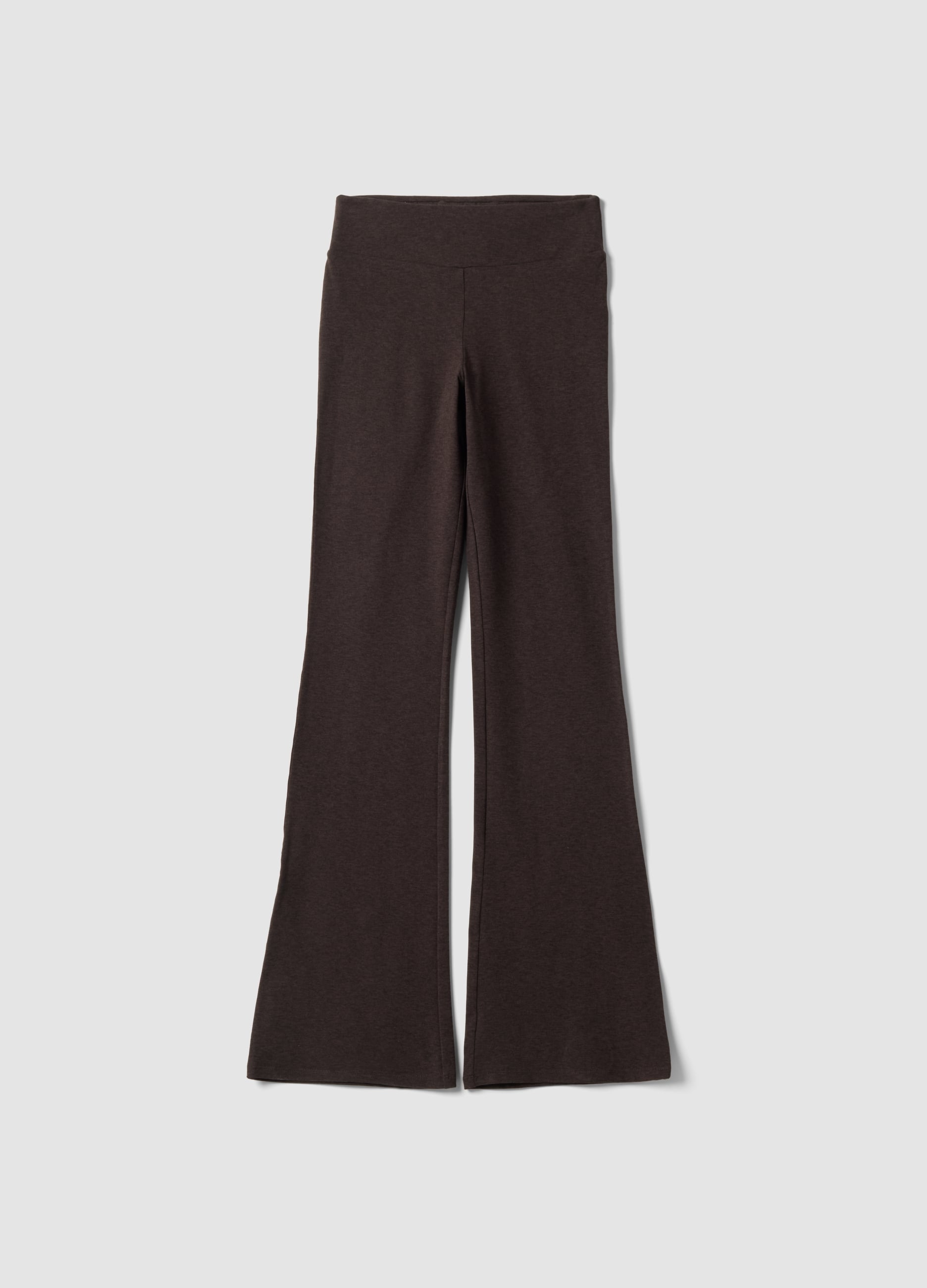 OVS, Leggings Marroni Flare In Tessuto Elasticizzato, Donna, Marrone, Taglia: L
