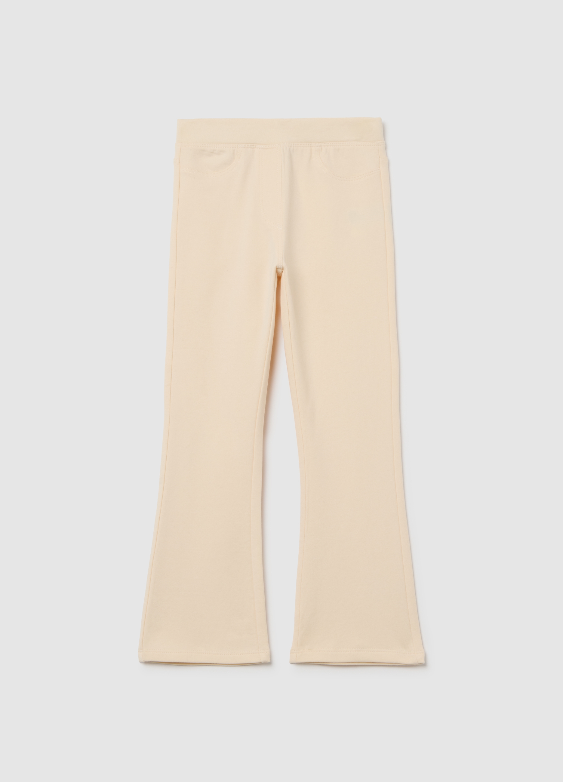 OVS KIDS, Treggings Flare Para Niña En Algodón Beige Elástico, Niña, Marrón crudo, Talla: 8-9