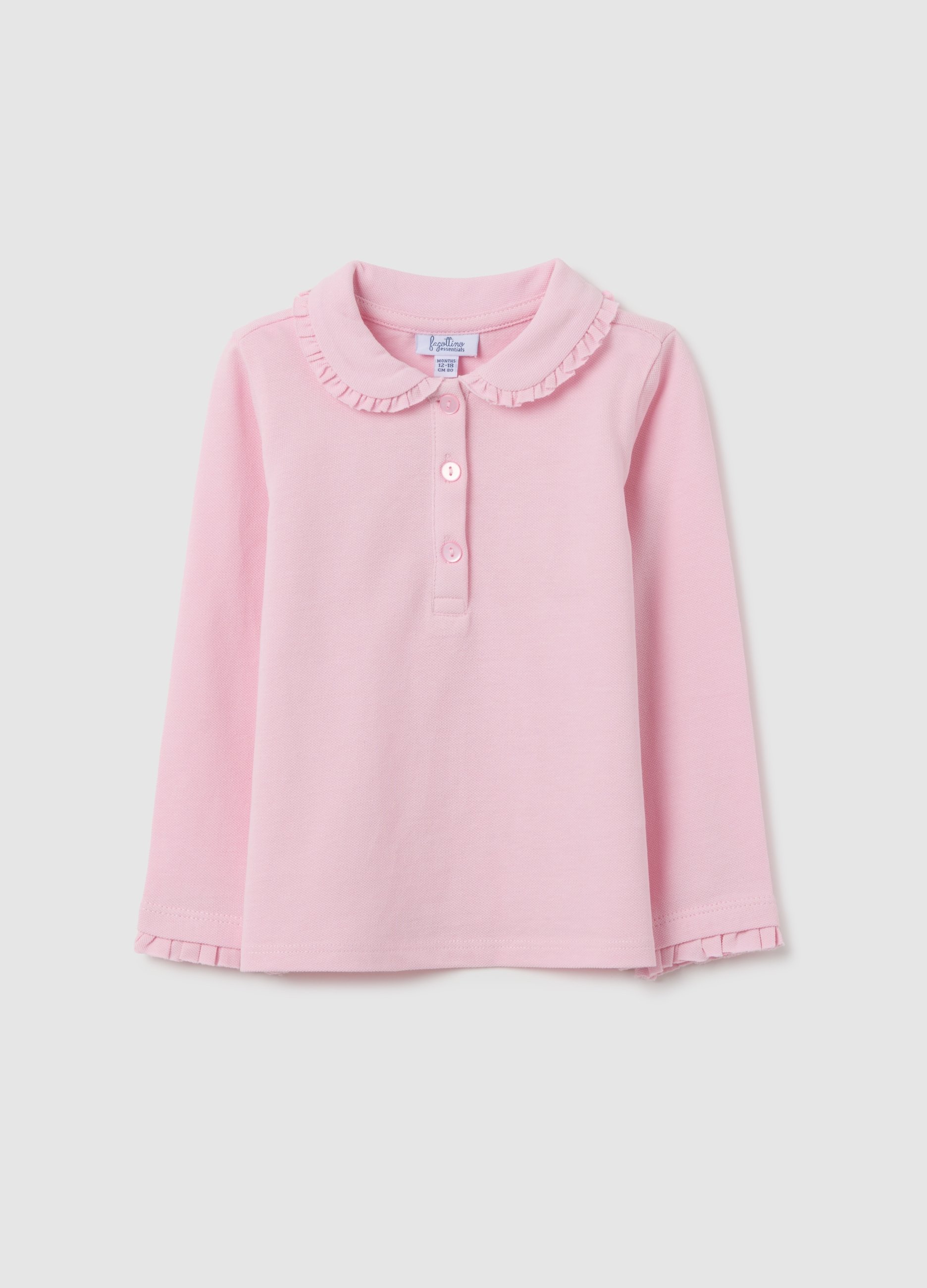 OVS, Baby-kurzarmshirt Aus Pinkem Baumwollstoff, Reguläre Passform, Mädchen, Hellrosa, Größe: 9-12