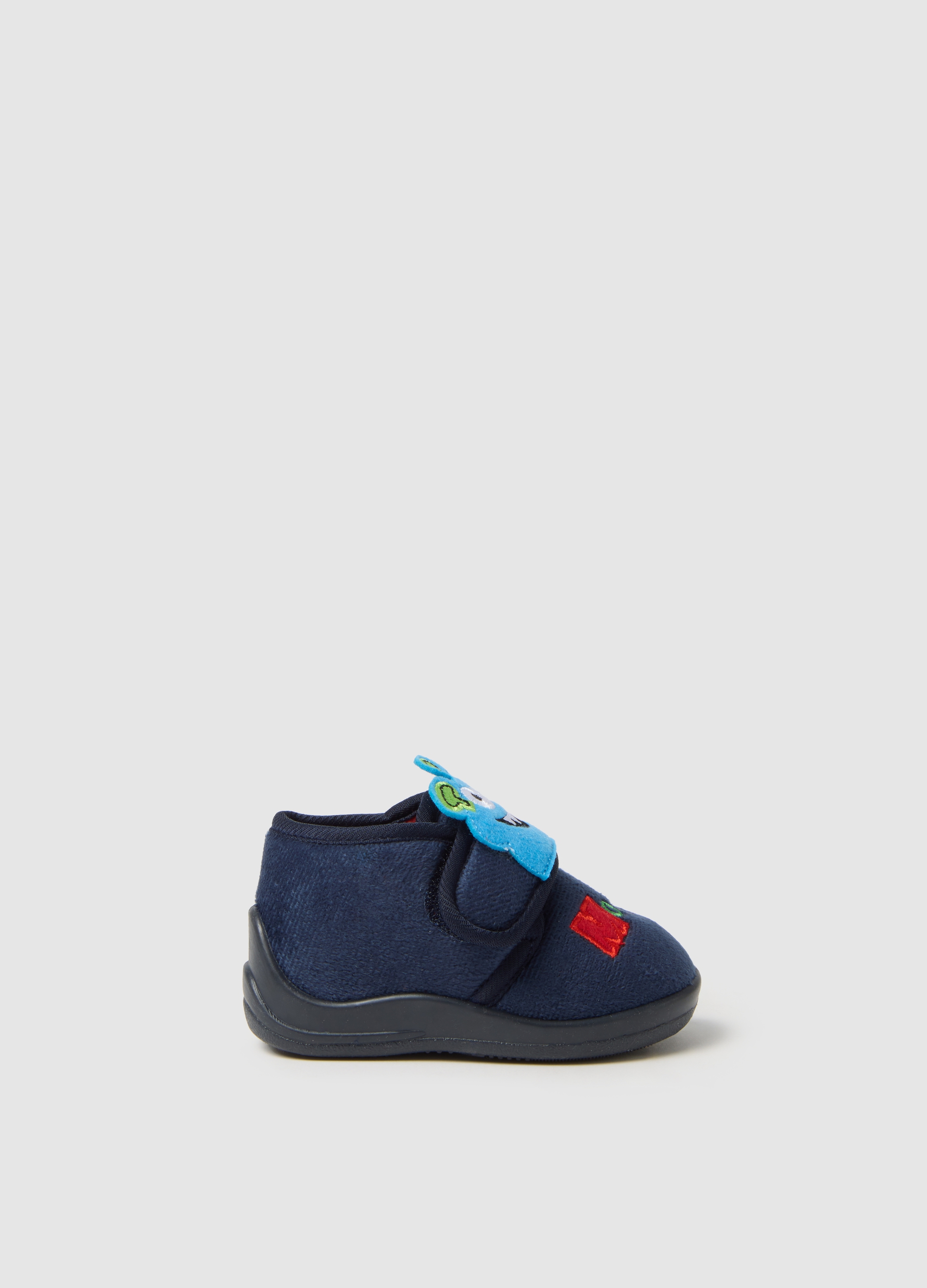 FAGOTTINO, Scarpe Da Neonato Blu Con Dettagli Colorati E Chiusura A Strappo, Bambino, Blu, Taglia: 23