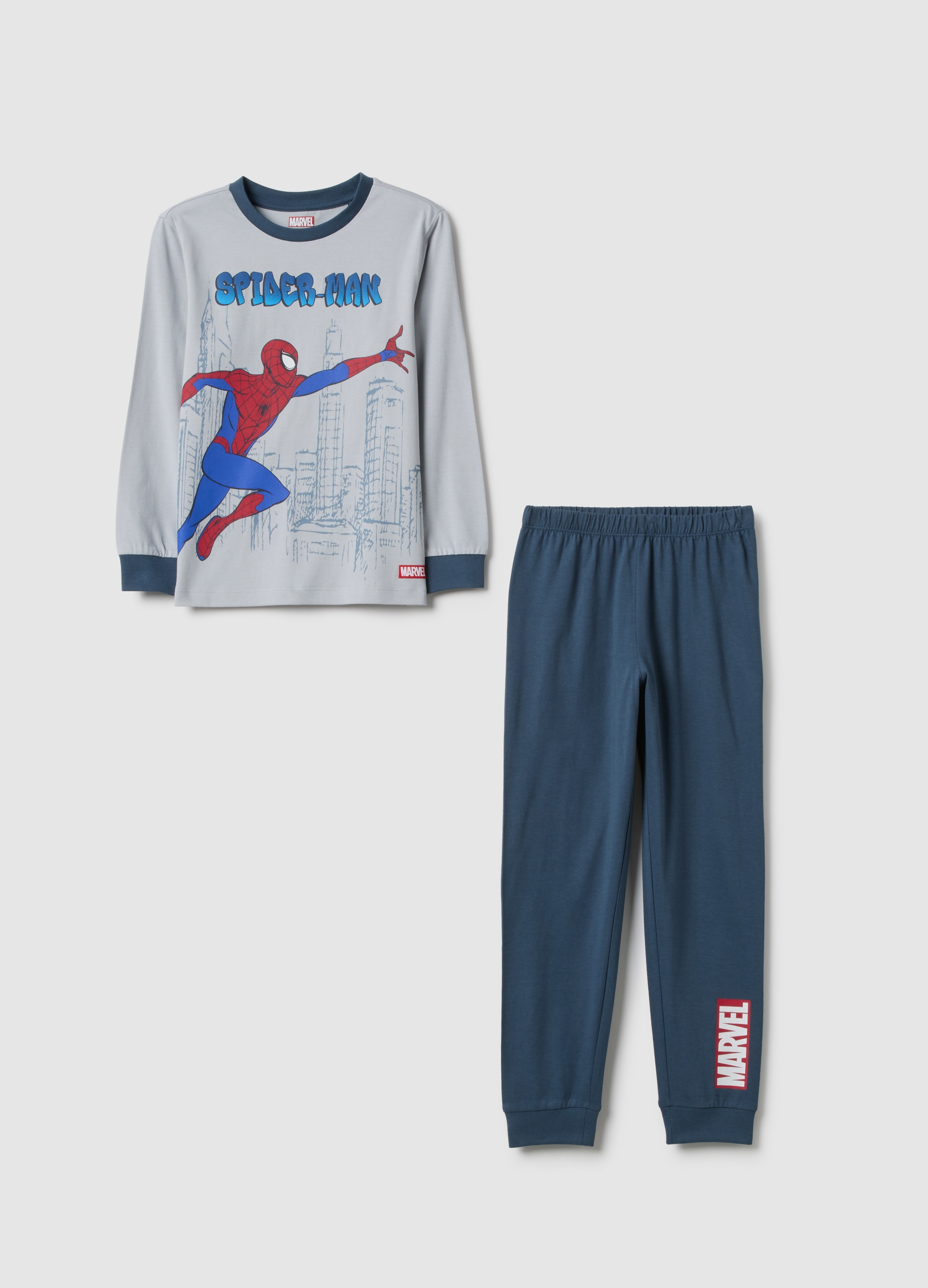 MARVEL, Pigiama In Puro Cotone Multicolor Da Bambino Regular Fit Con Stampa, Multicolor, Taglia: 3-4