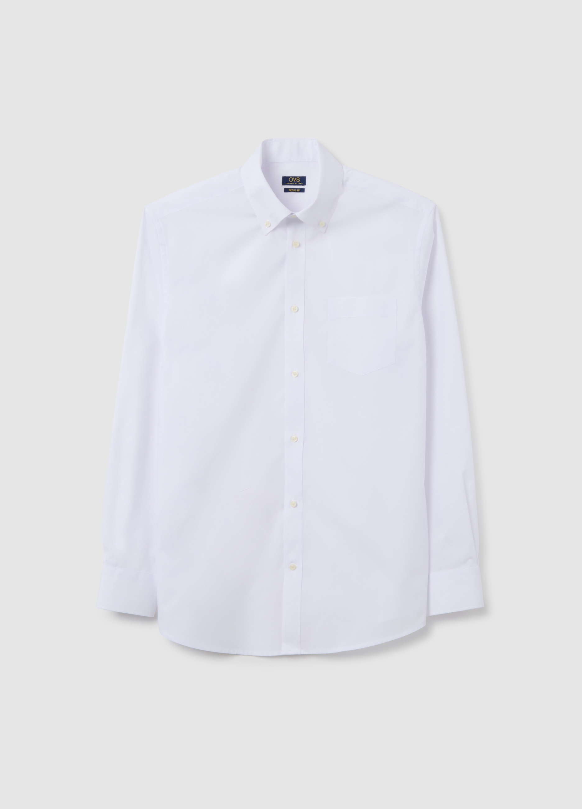 Camicia In Misto Cotone Bianca Regular Fit Easy Iron, Hombre, Blanco óptico, Talla: 44