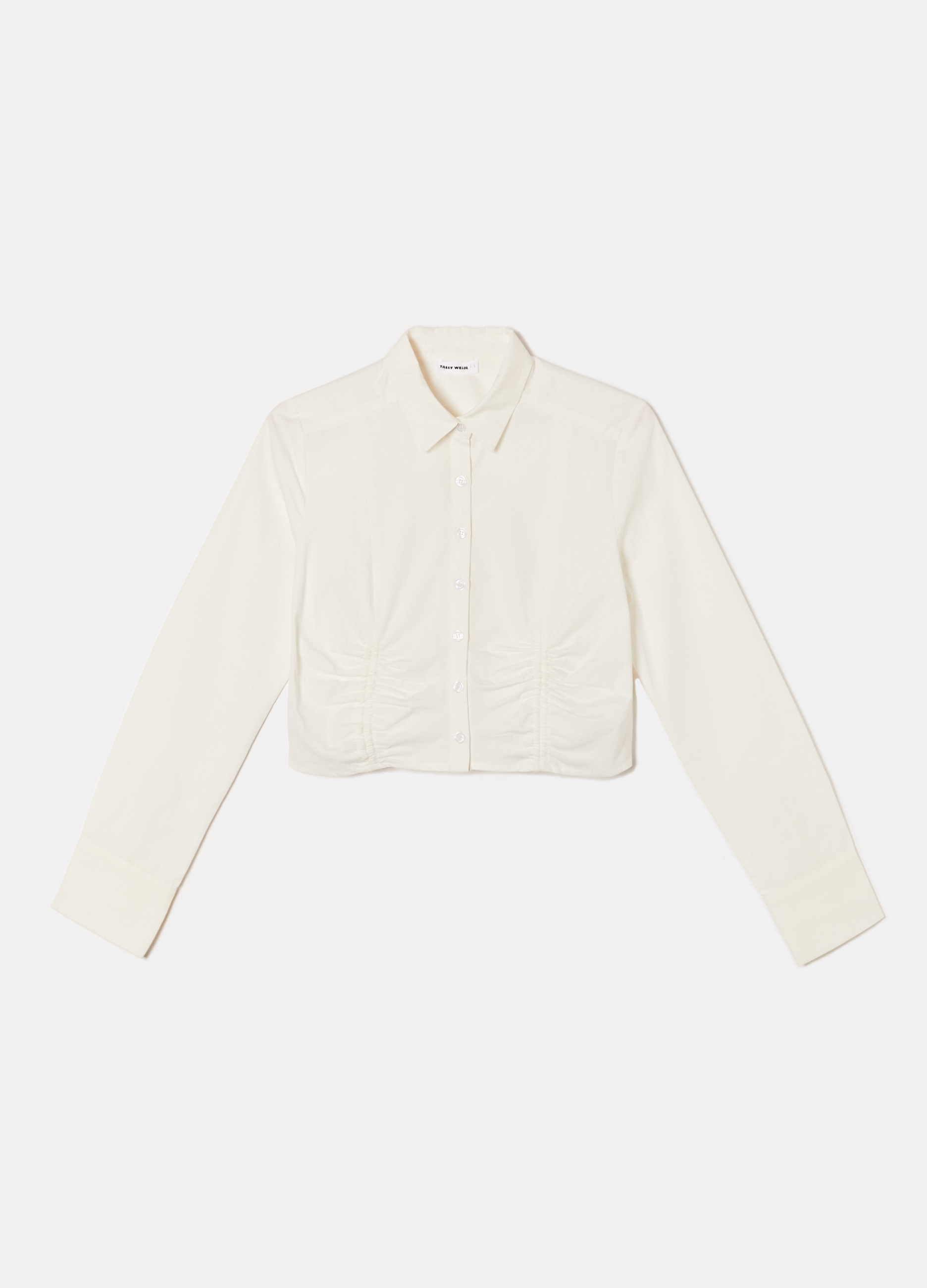 OVS, Camisa Corta Con Frunces, Mujer, Blanco, Talla: XS