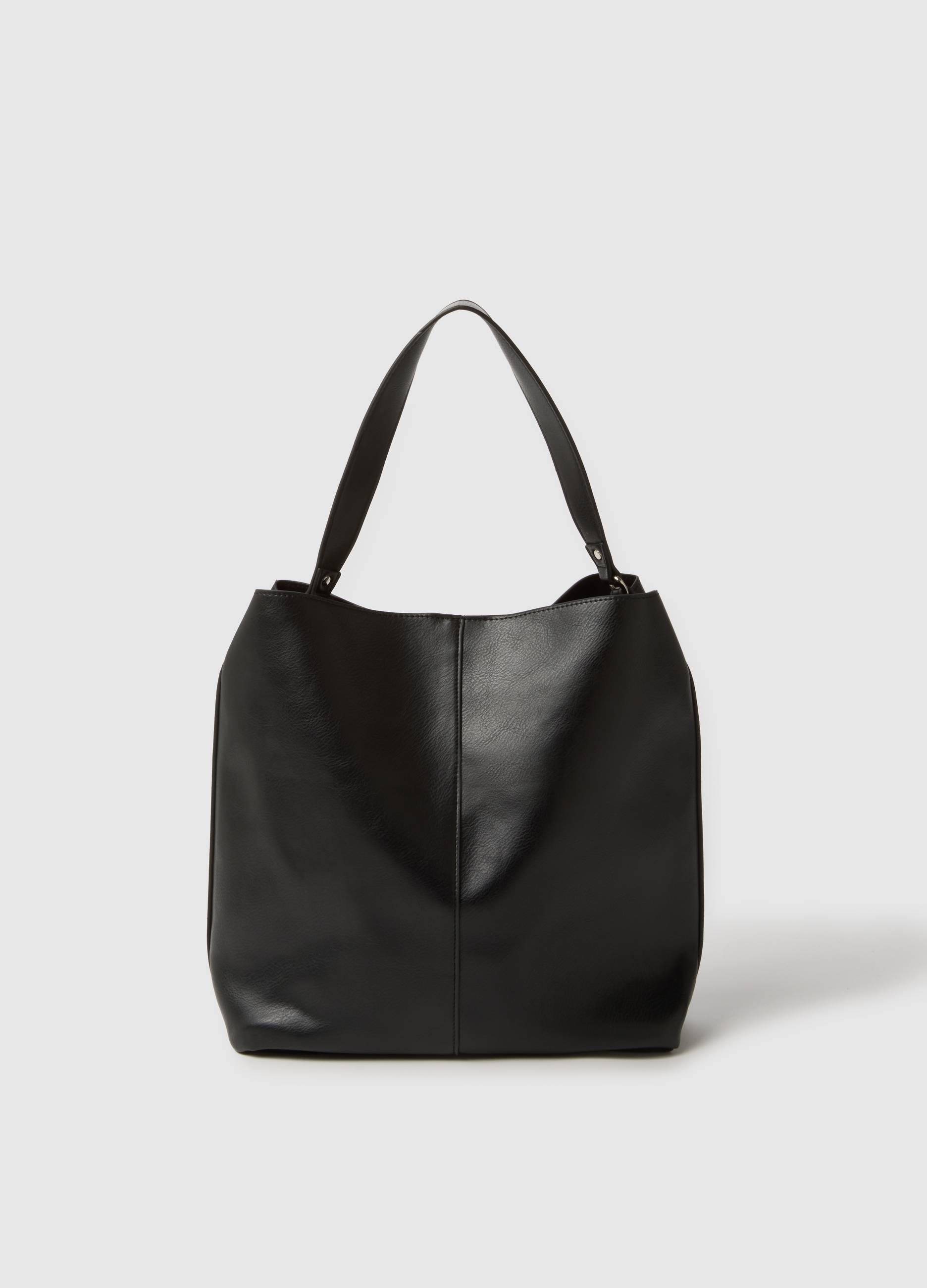 OVS, Bolso De Hombro Negro Con Asa Amplia, Mujer, Gunmetal