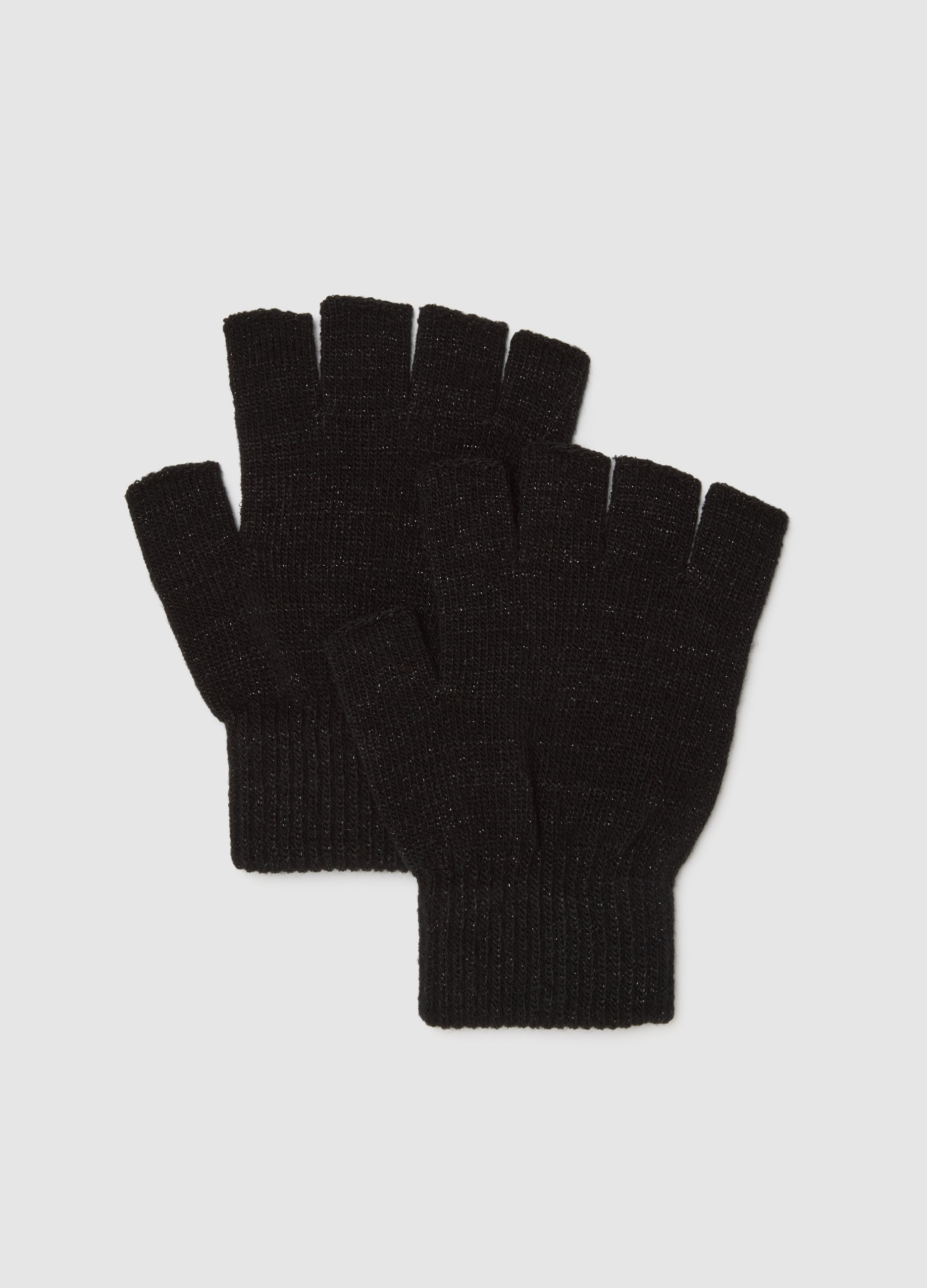 OVS, Guanti Neri Senza Dita, Donna, Nero, Taglia: ONE SIZE